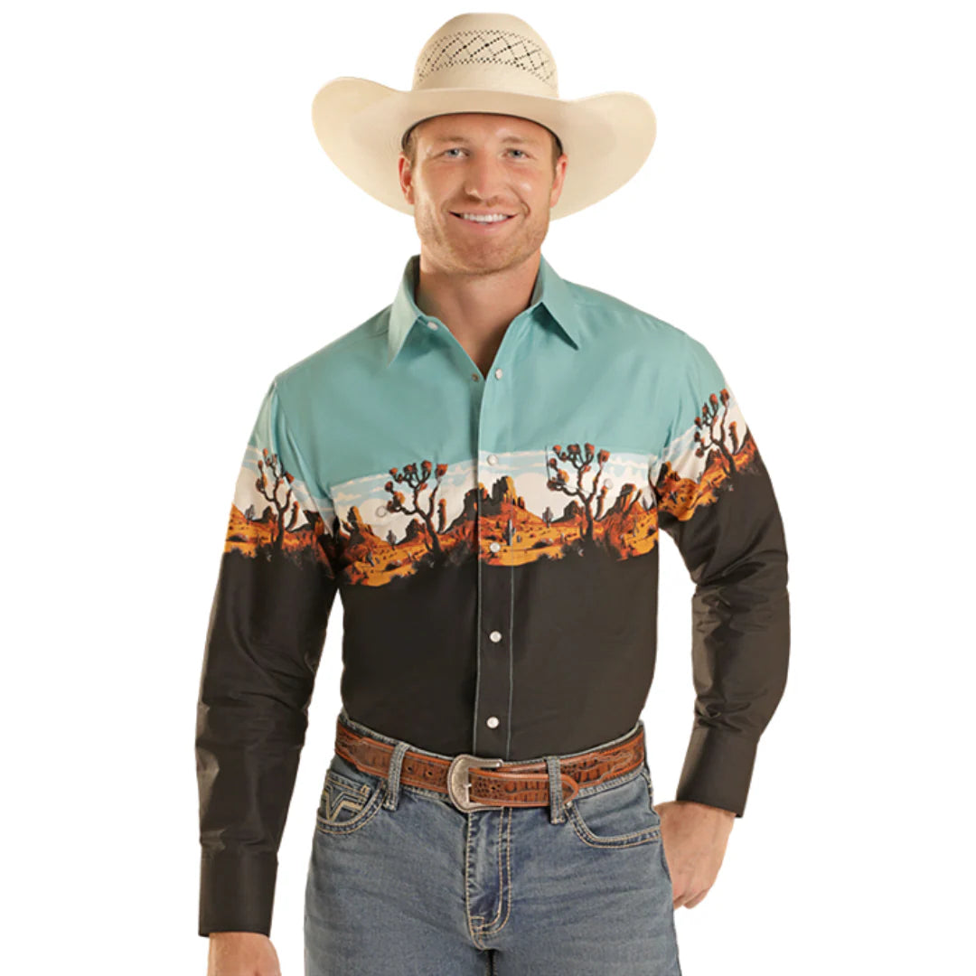 PANHANDLE SHIRT SHORT MENS SS SNAP MV FIT CAMEL SMN2S08943