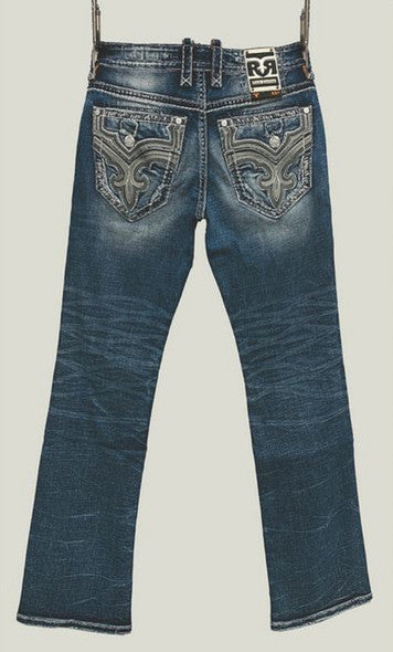 ROCK REVIVAL MEN PANTS MED BLUE RP5724B200R