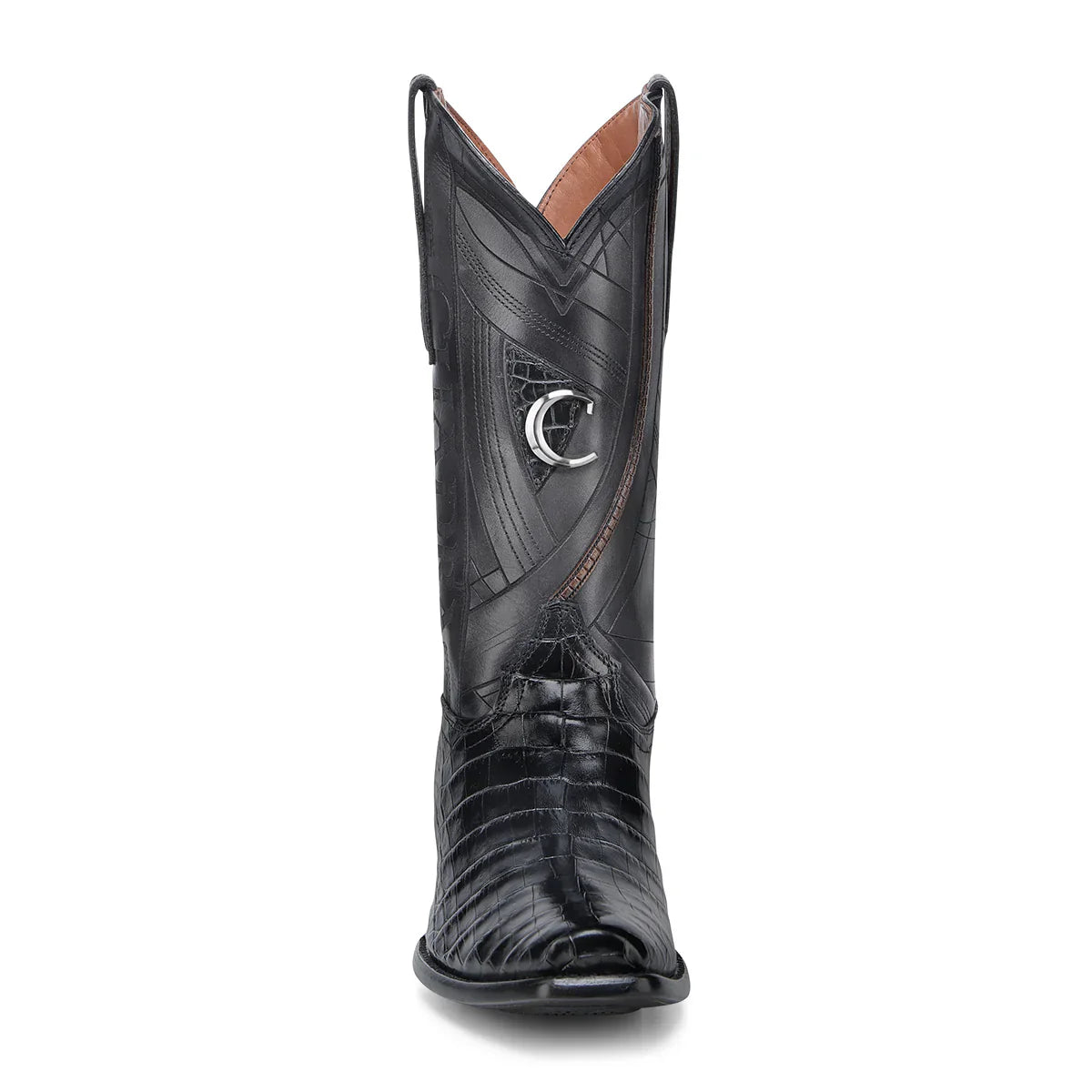 CUADRA BOOTS ALLIGATOR LOMO BELLY NEGRO SKIN SEMI SQUARE TOE CC269