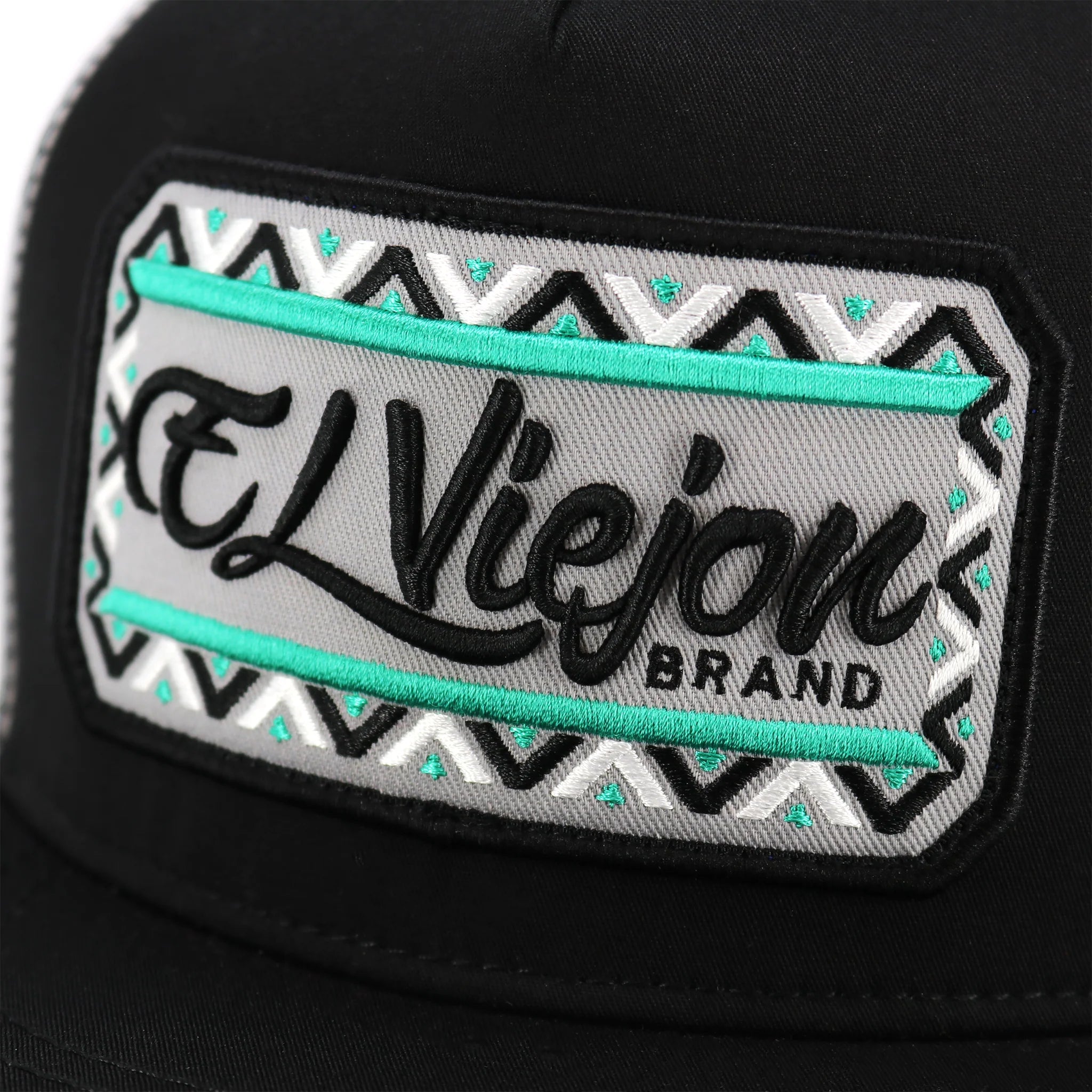 EL VIEJON NAYARIT BLACK/WHITE FLAT VISOR HAT