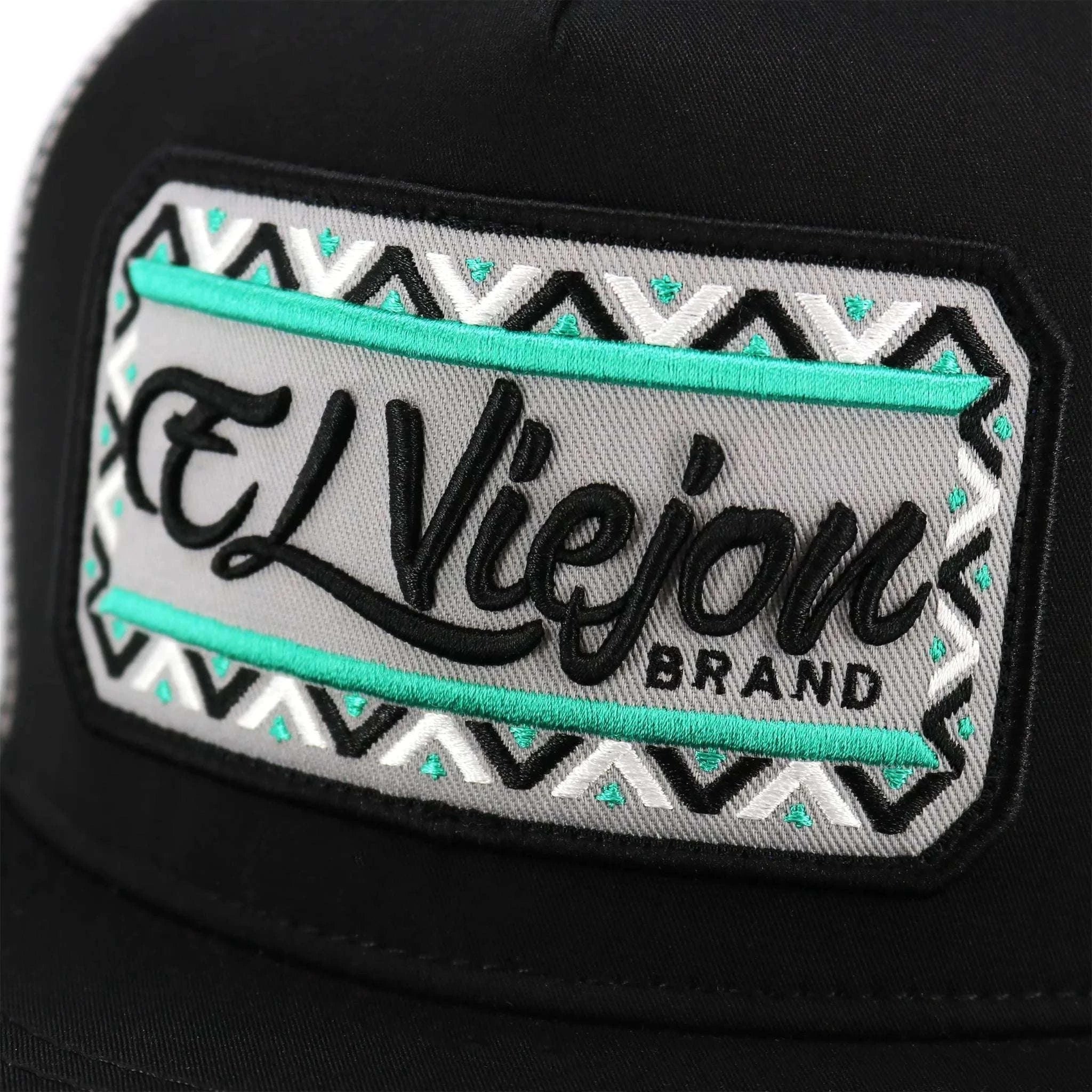 Black cap with a brand patch featuring 'El Viejon Brand'