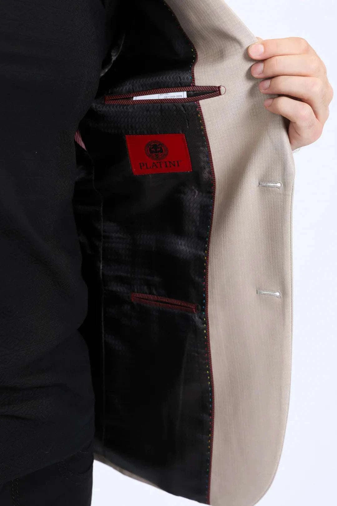 PLATINI MENS MODERN FIT KHAKI BLAZER -BLZ10532 Laherradurawwnc.com