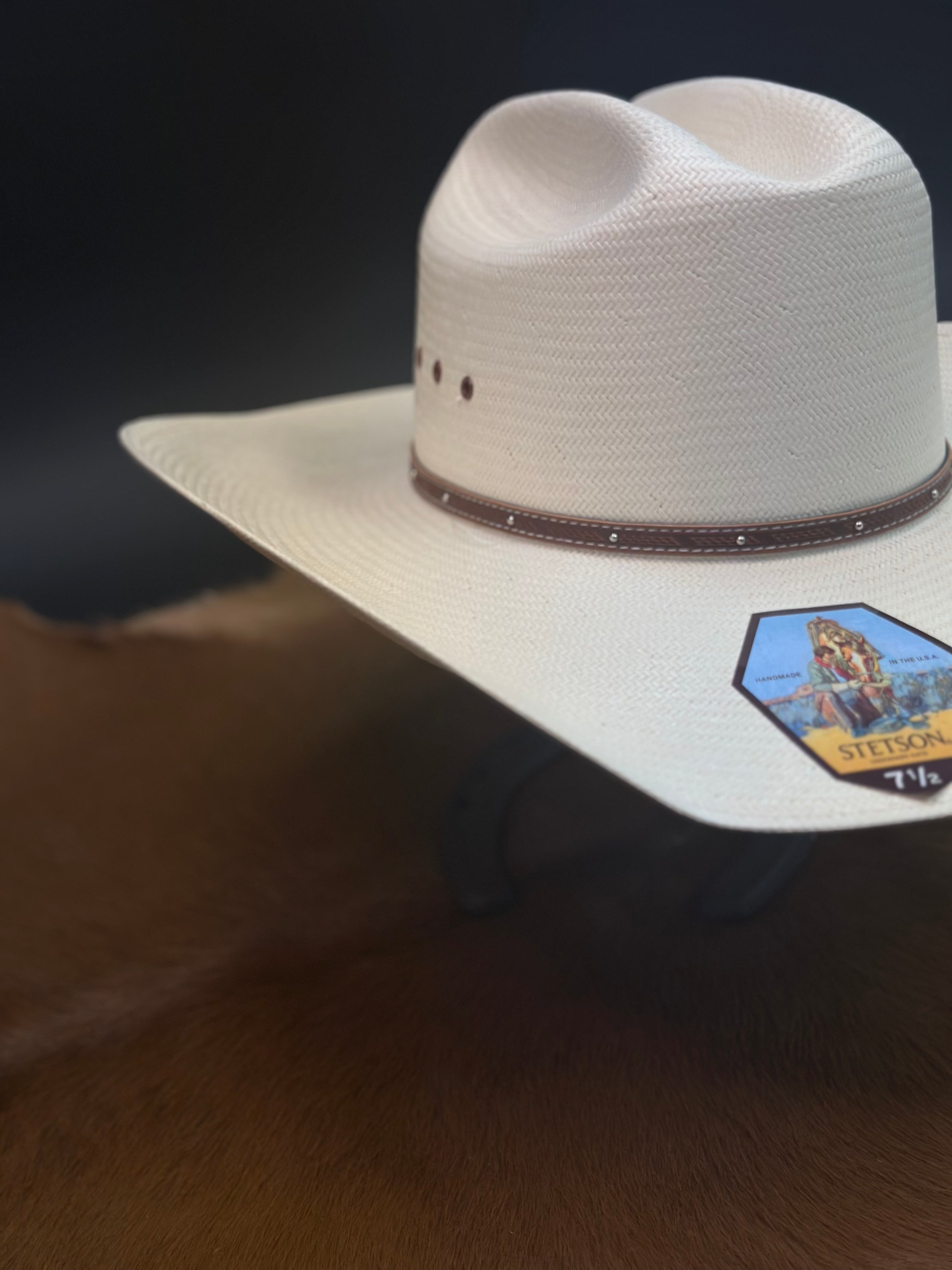 STETSON NATURAL STANHOPE 10X STRAW HAT