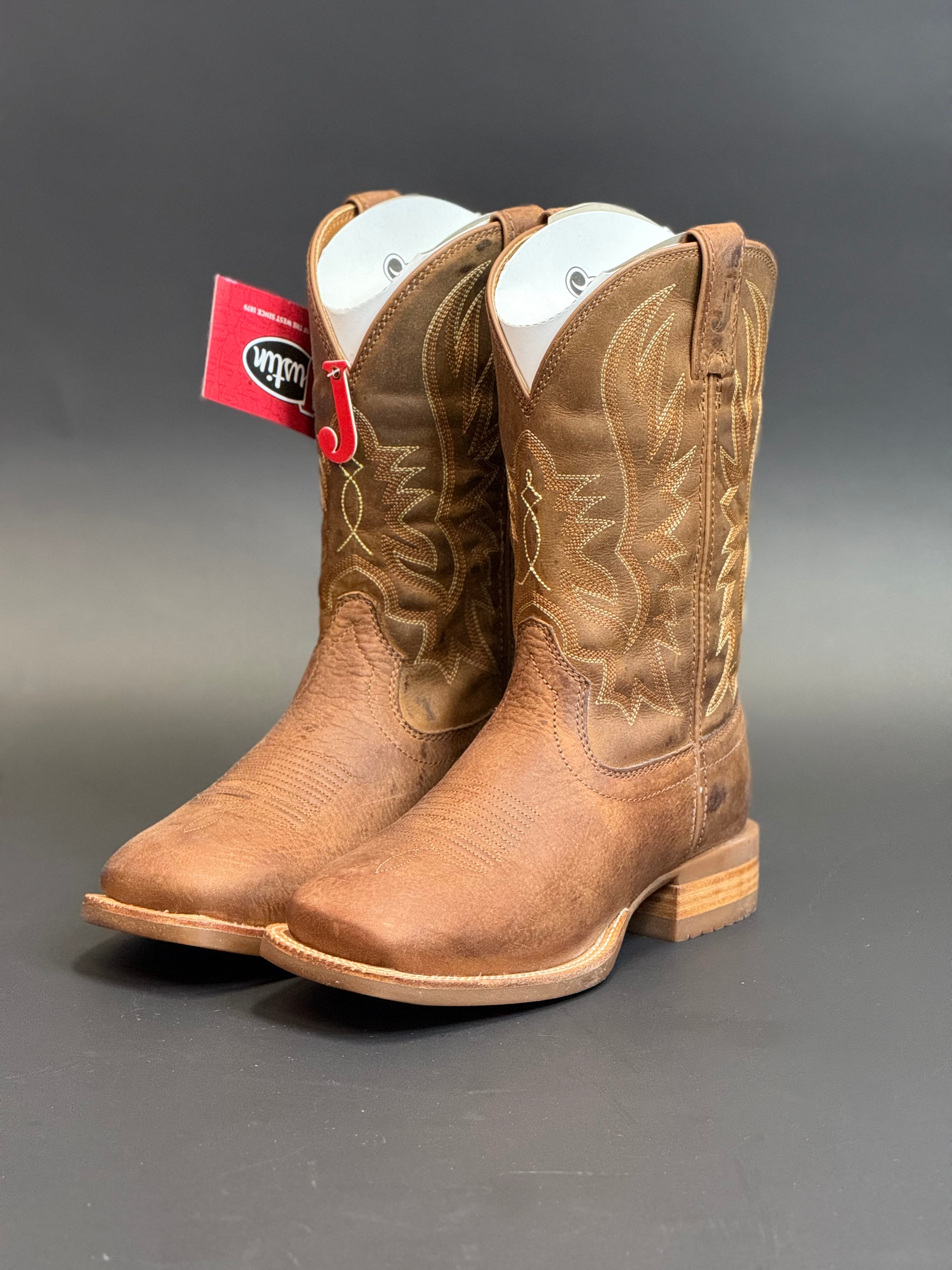 JUSTIN RUSTLE CHESTNUT BROWN COWHIDE #0L7331