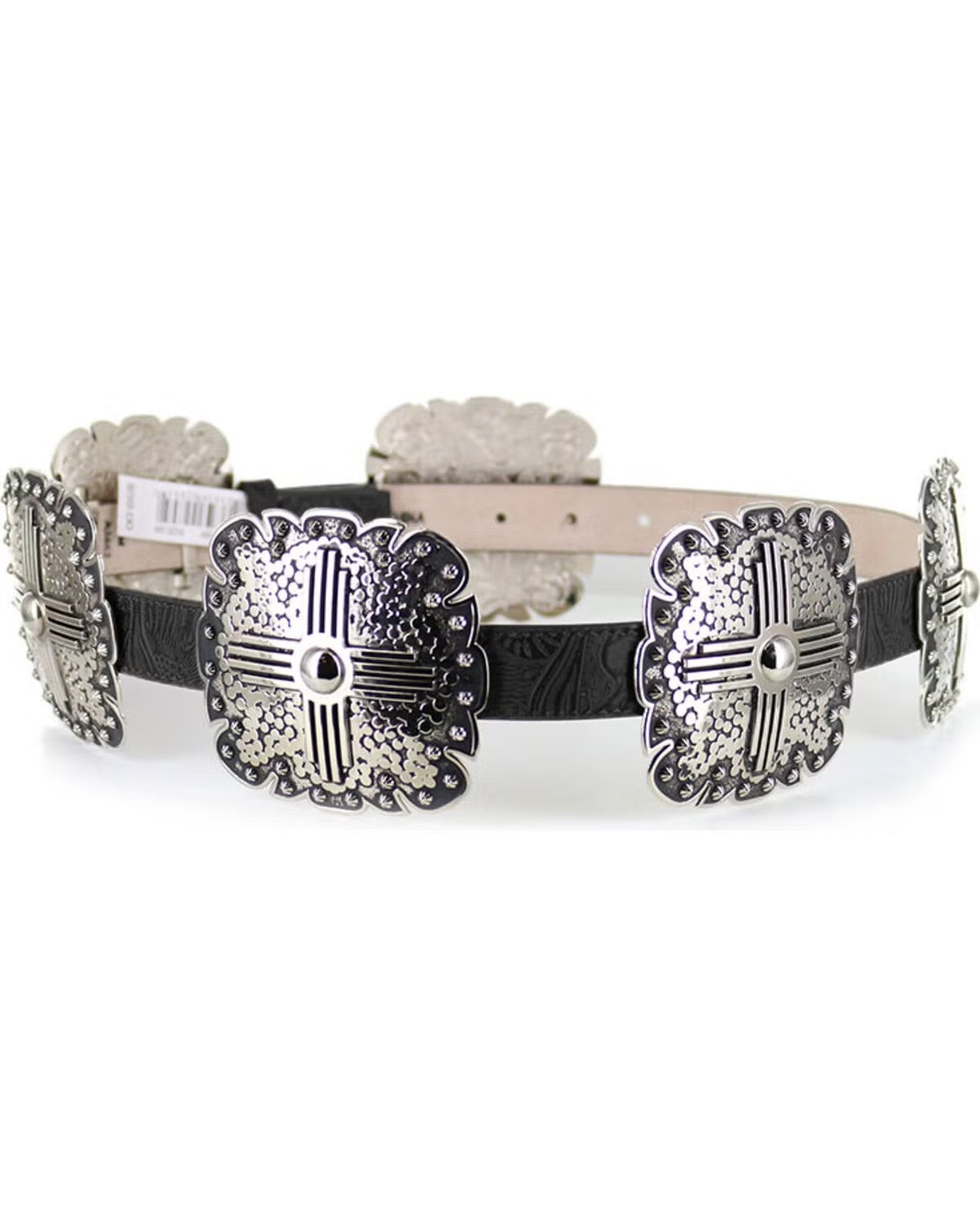 ANGEL RANCH WOMEN BELT BLACK BIG SQUARE BUCKLE DA3660