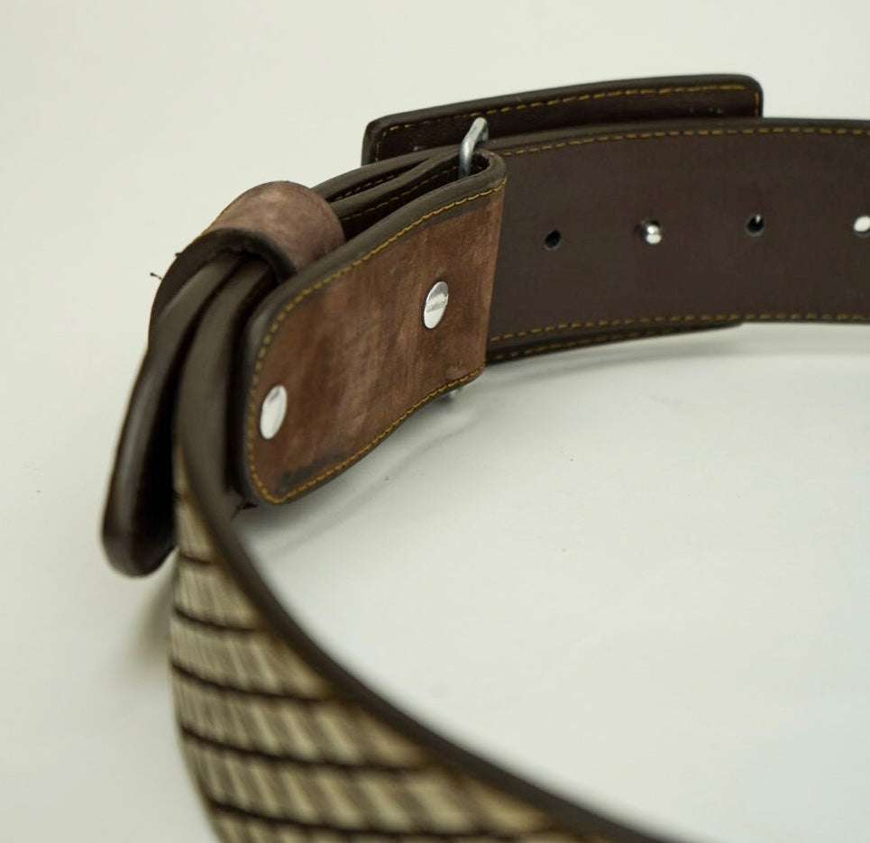 CINTO DE PLATA ROMBO LISO CHOCOLATE Laherradurawwnc.com