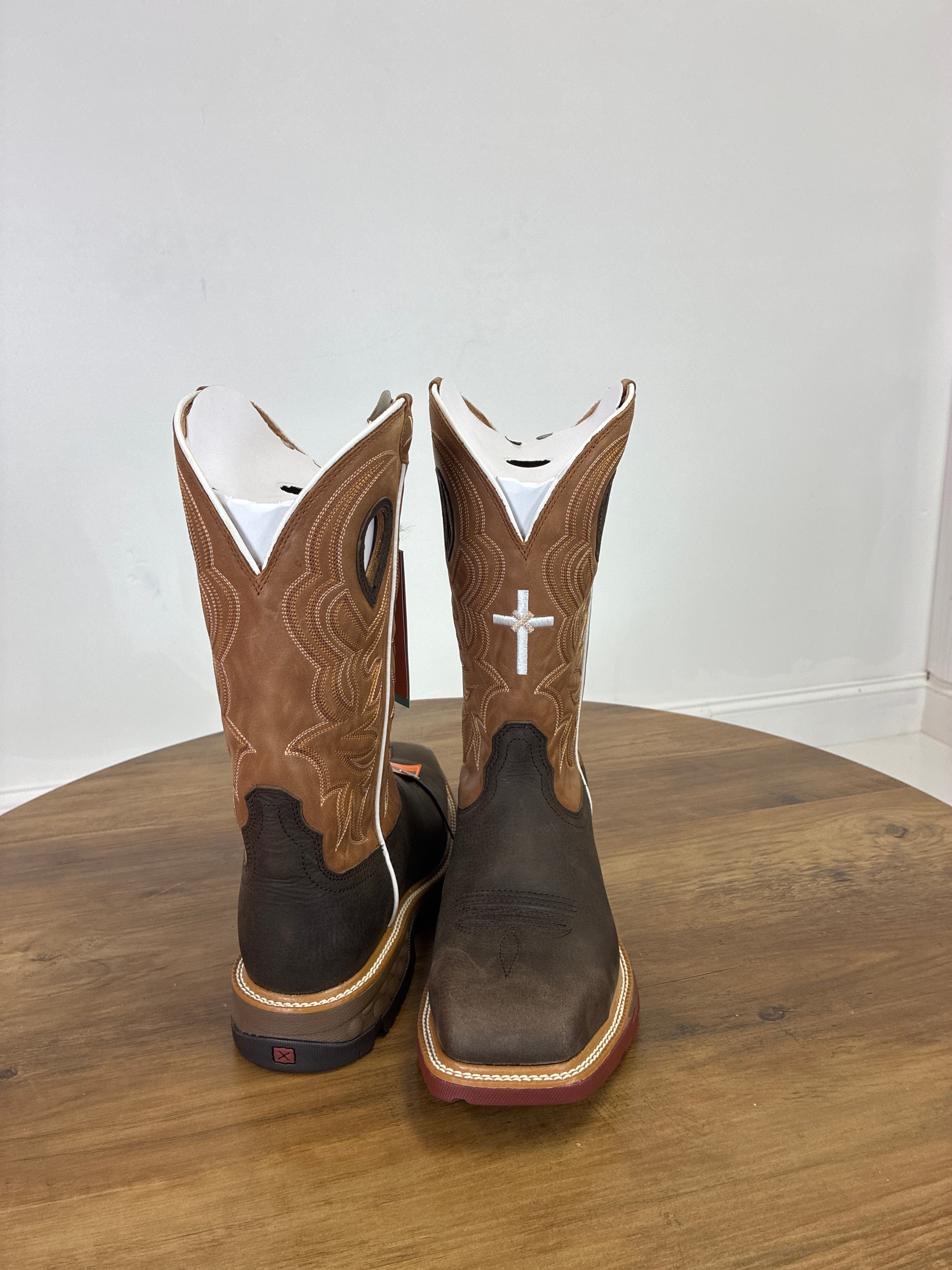 BOTAS DE HOMBRE TWISTED X DARK BROWN & ROASTED PECAN MXBA010