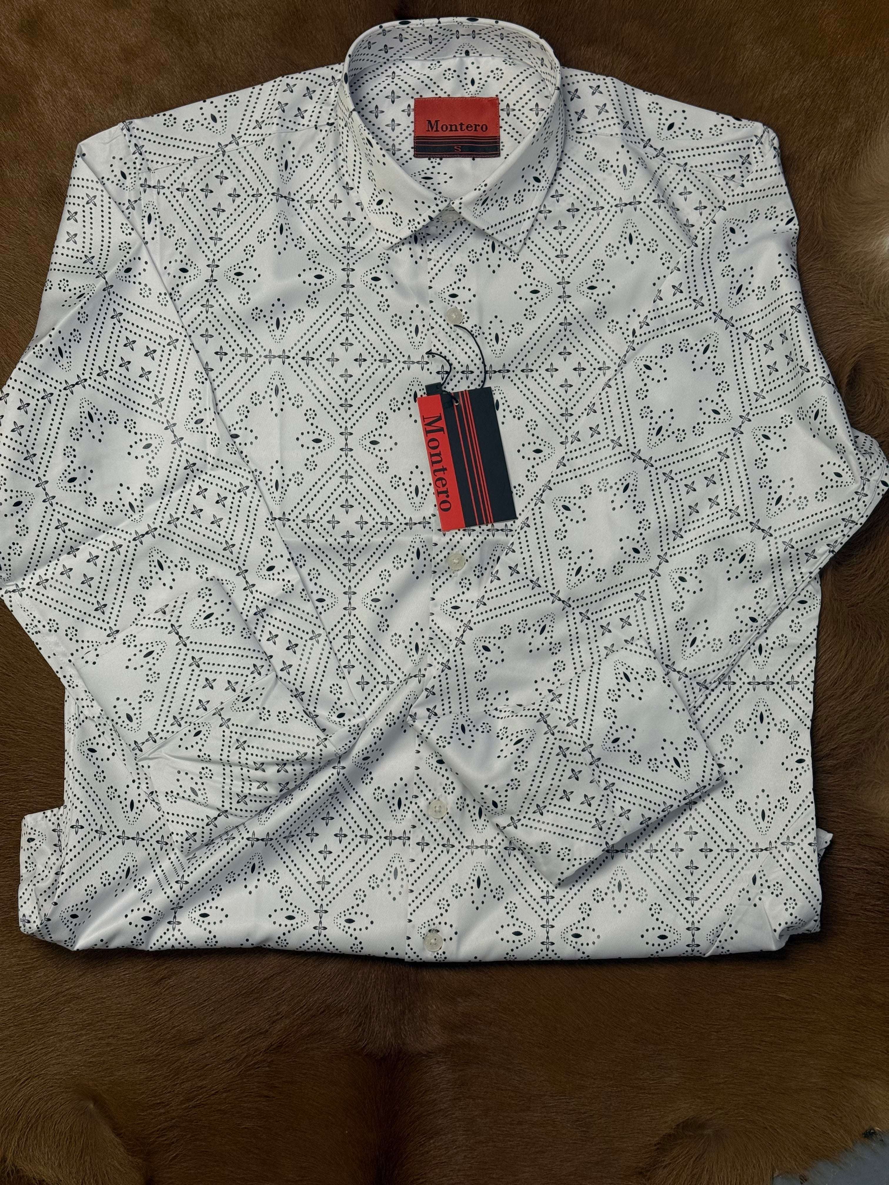 MONTERO MEN DRESS WHITE AND BLACK-52397 Laherradurawwnc.com