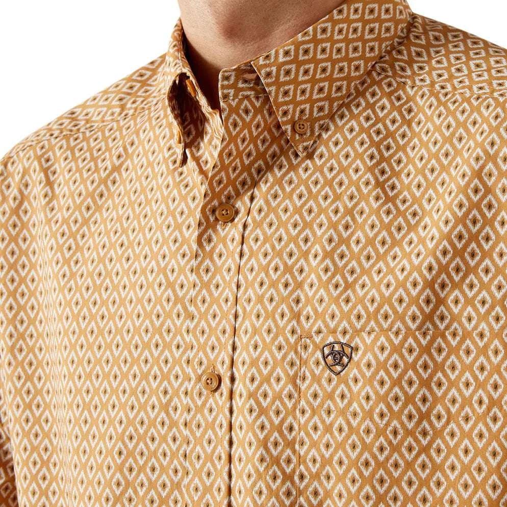 ARIAT MENS BURNIS TAN LONG SLEEVE CLASSIC FIT 10062211 Laherradurawwnc.com