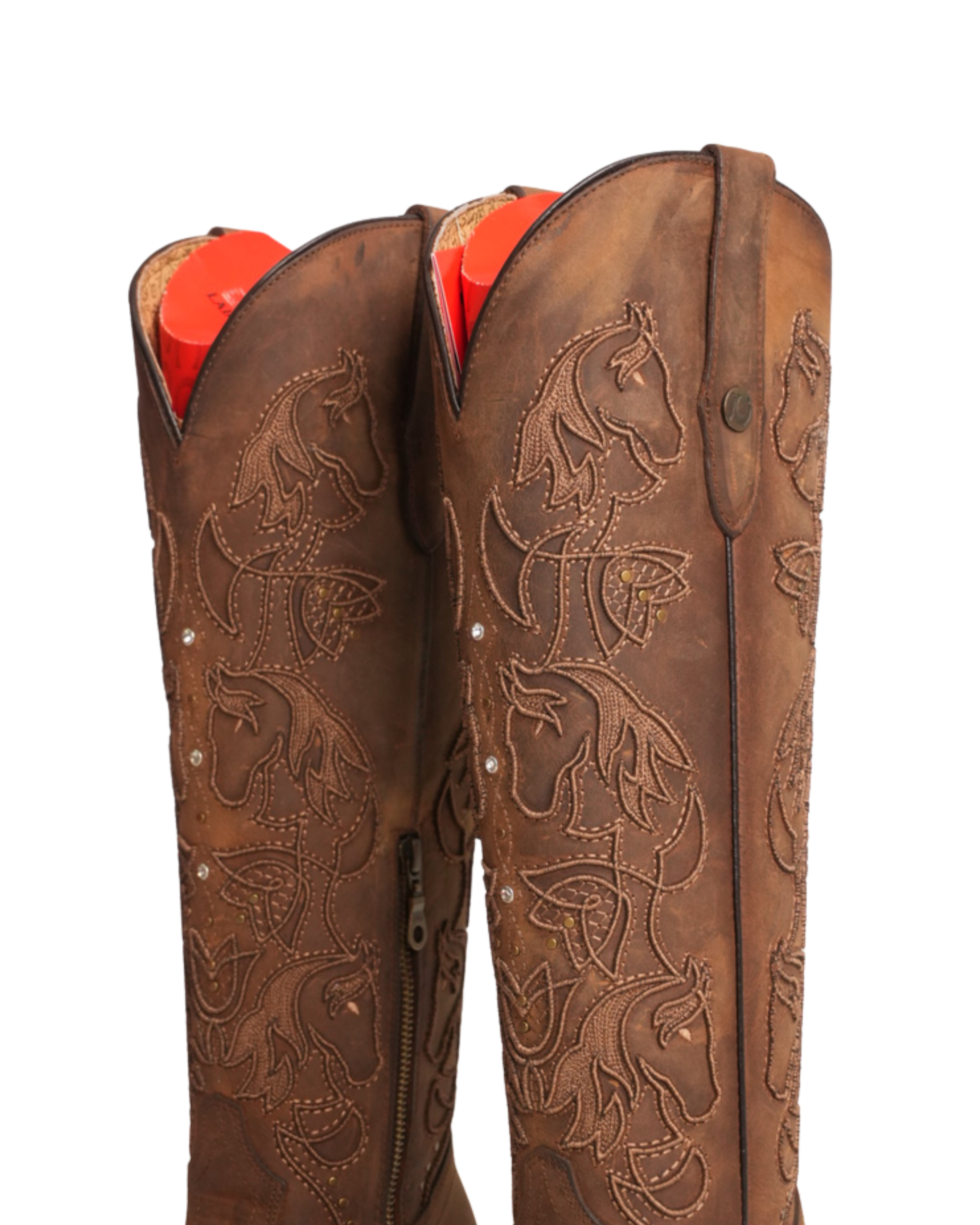 BOTA ALTA PARA MUJER LA HERRADURA ALAZANA RODEO AMÉRICA COGNAC