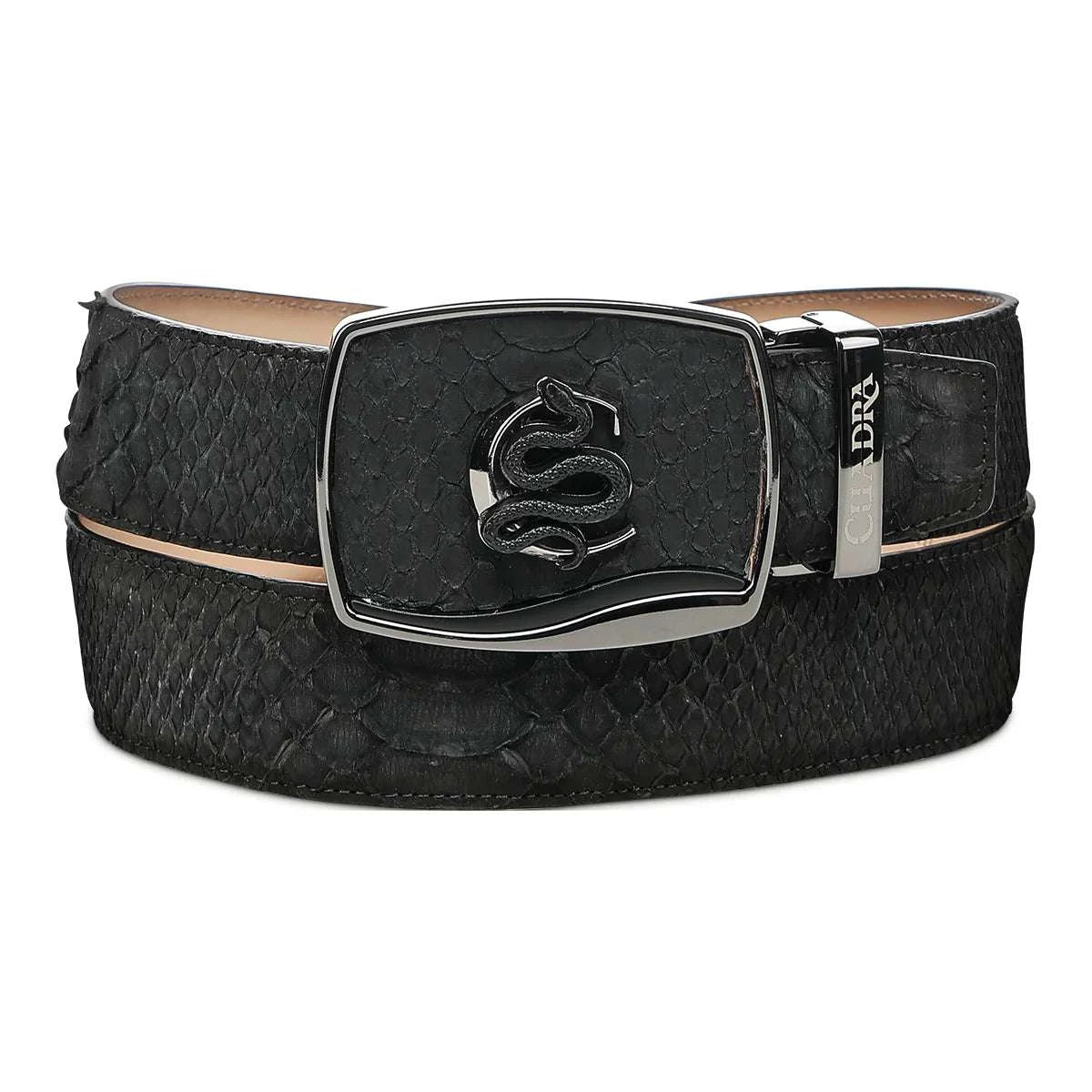 CUADRA BELT PYTHON NUBUCK NEGRO BC483 Laherradurawwnc.com