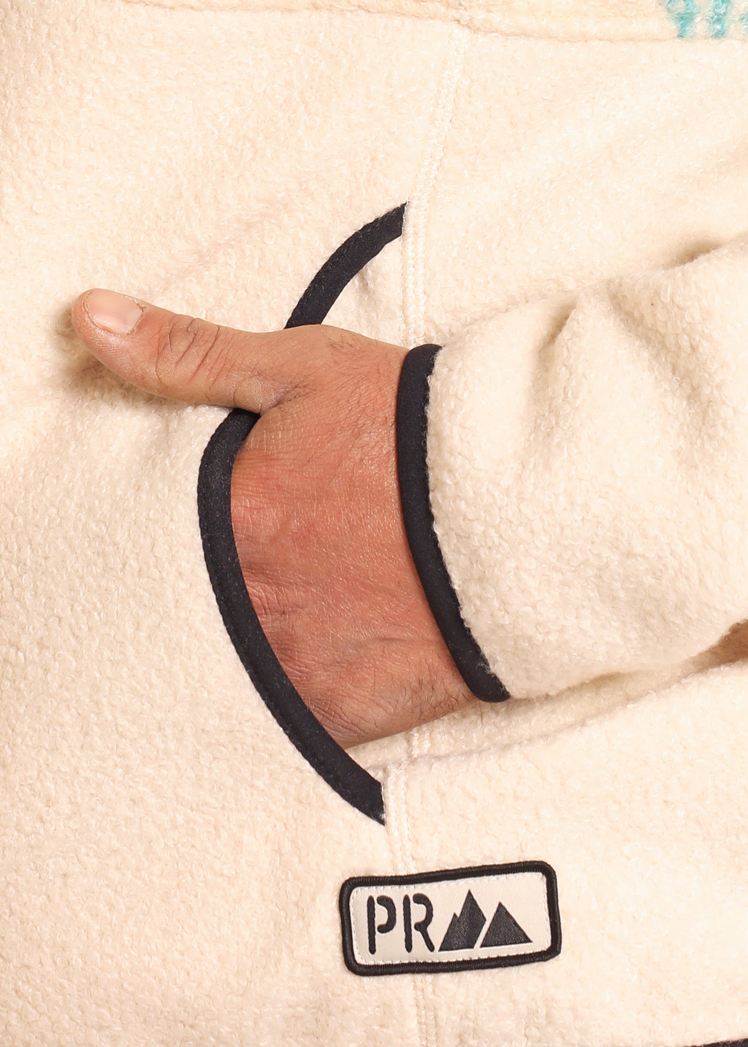 PANHANDLE MEN DARK BROWN BORDER BERBER PULLOVER DM91C04069