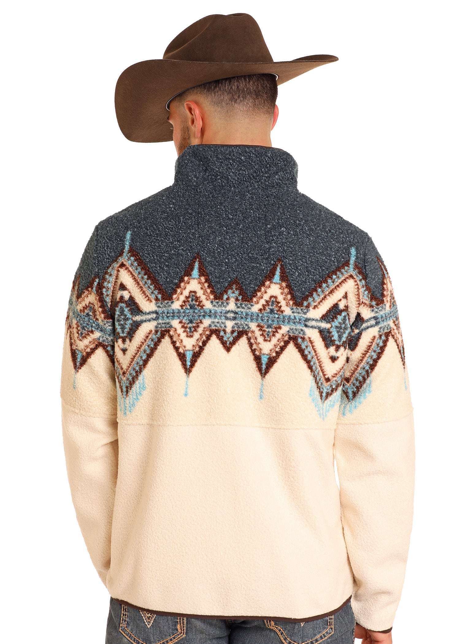 PANHANDLE CARIBBEAN BORDER BERBER PULLOVER DM91C04070 Laherradurawwnc.com