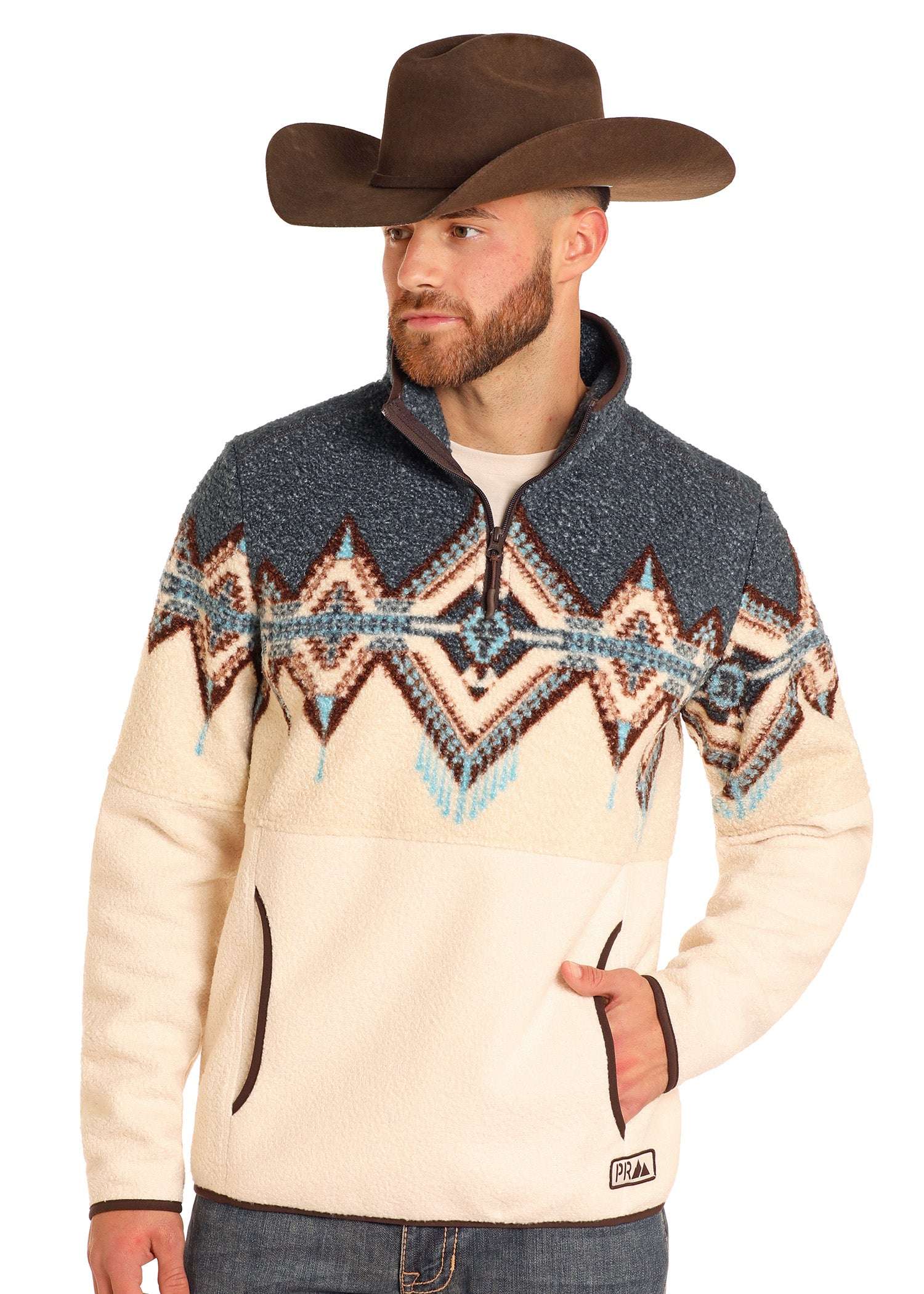 PANHANDLE CARIBBEAN BORDER BERBER PULLOVER DM91C04070 Laherradurawwnc.com
