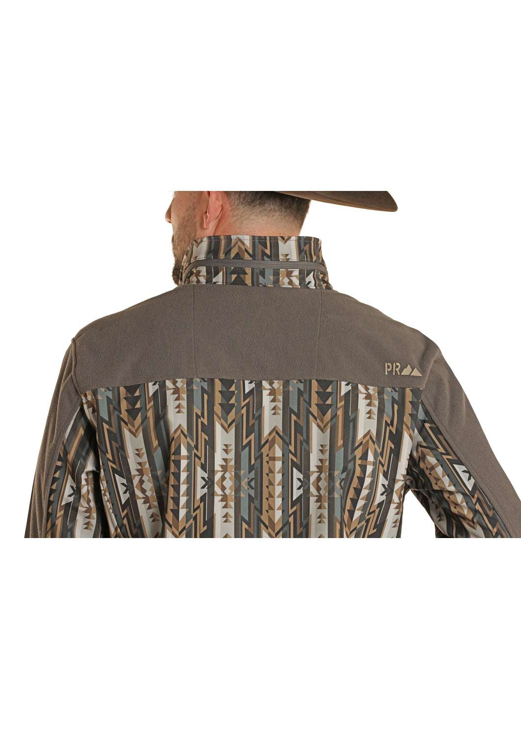 ROCK & ROLL AZTEC PRINTED SOFTSHELL JACKET DARK BROWN DM92C01489 Laherradurawwnc.com