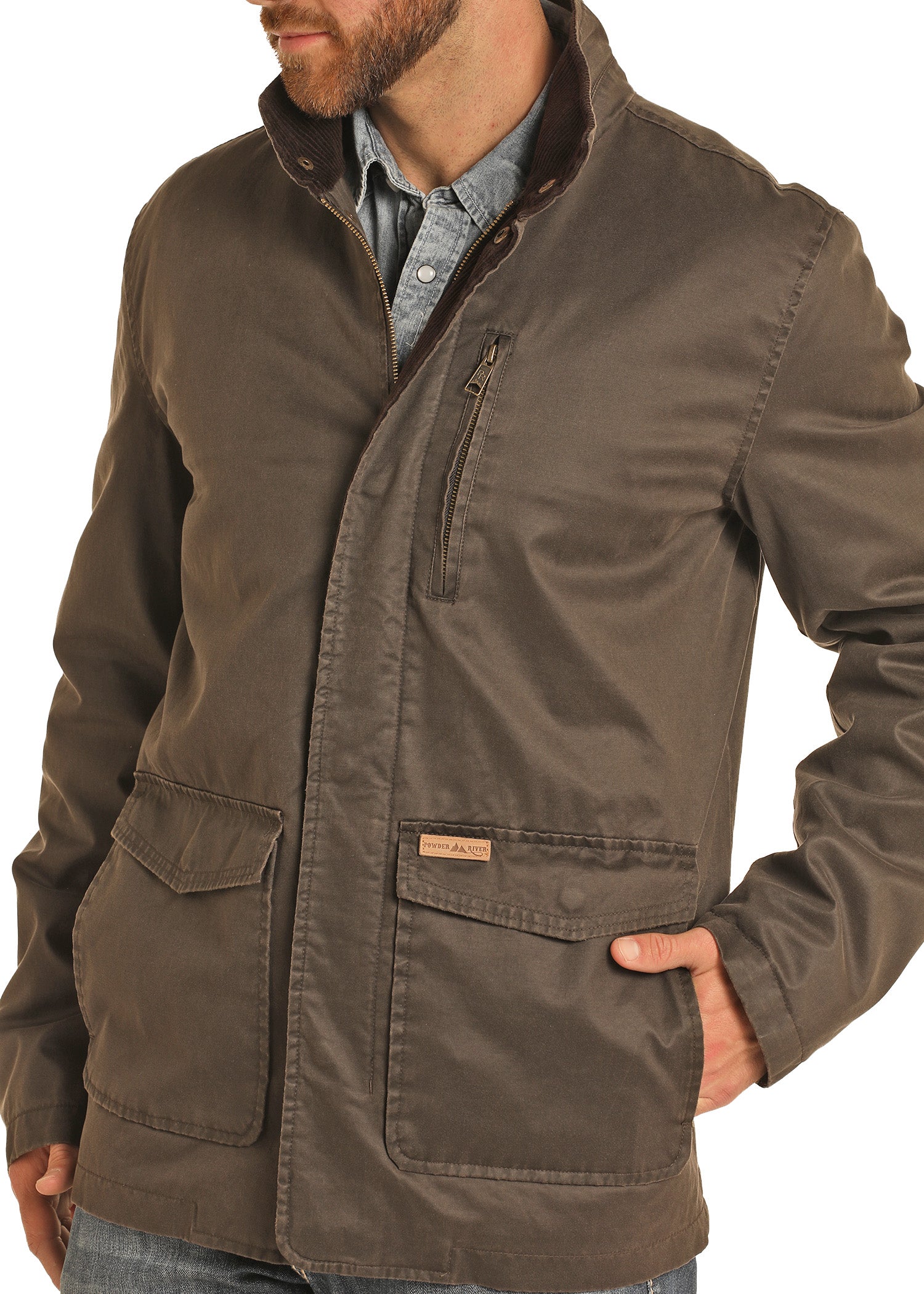 MENS JACKET DARK BROWN CONCEAL &CARRY JAKET DM93C04094