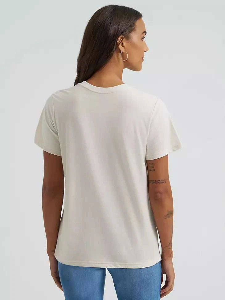 WRANGLER WOMENS GIRLFRIEND GRAPHIC BEIGE - 112375871 Laherradurawwnc.com