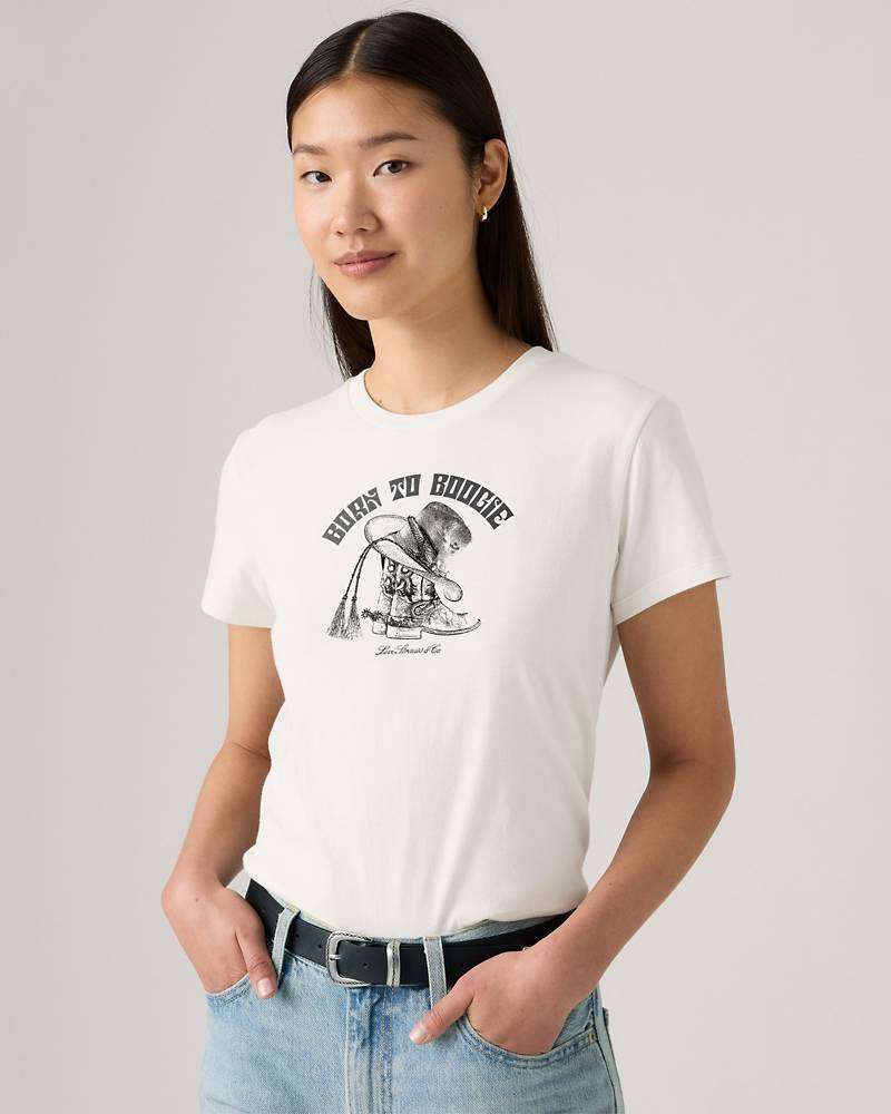 LEVI’S WOMEN’S T-SHIRT SHORT SLEEVE BEIGE 173693311 Laherradurawwnc.com