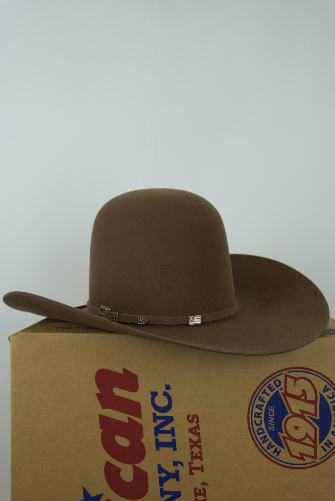 10X American Felt Hat Tuscan Open Crown