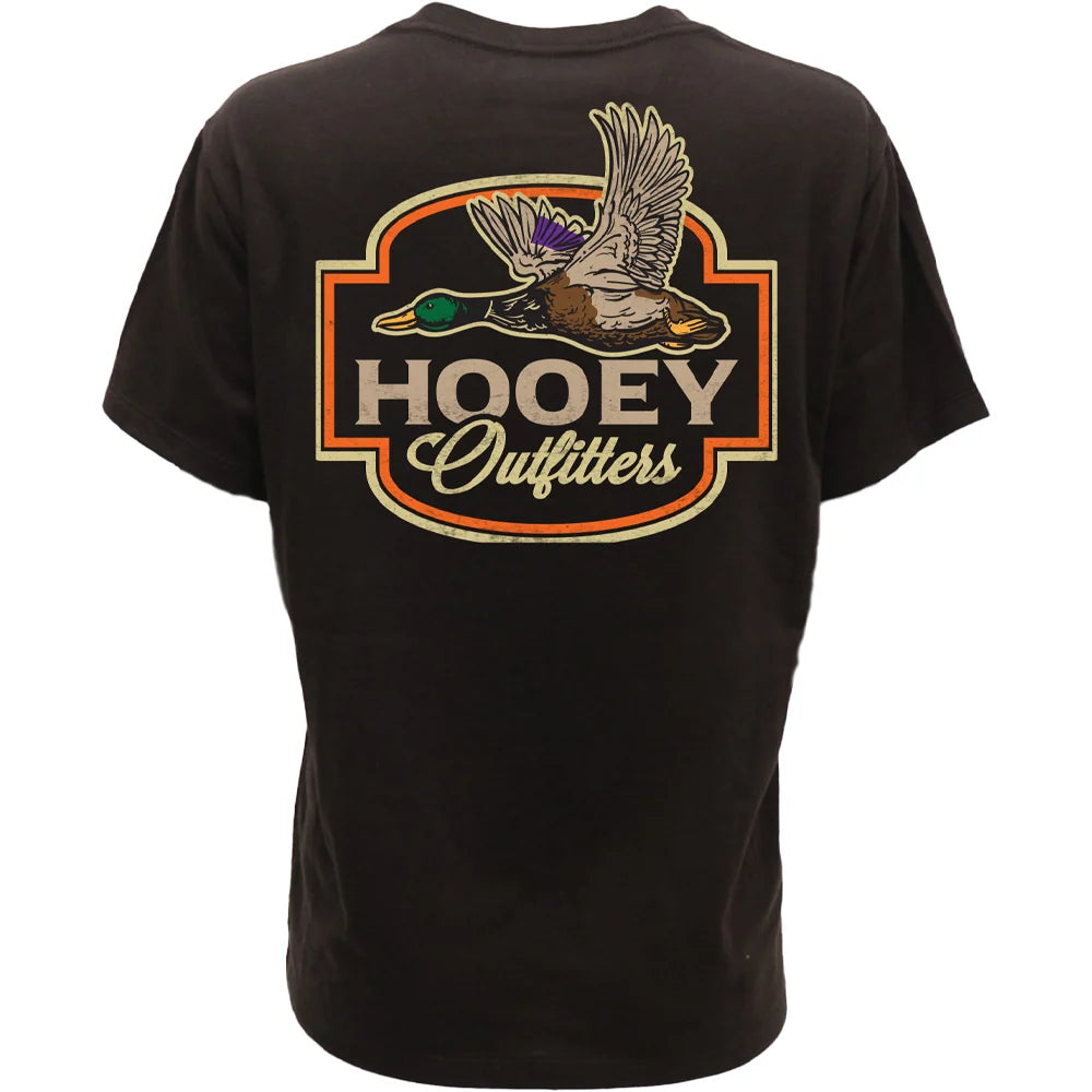 MEN HOOEY T-SHIRT BROWN WITH DUCK LOGO ON BACK HT2610DKBR