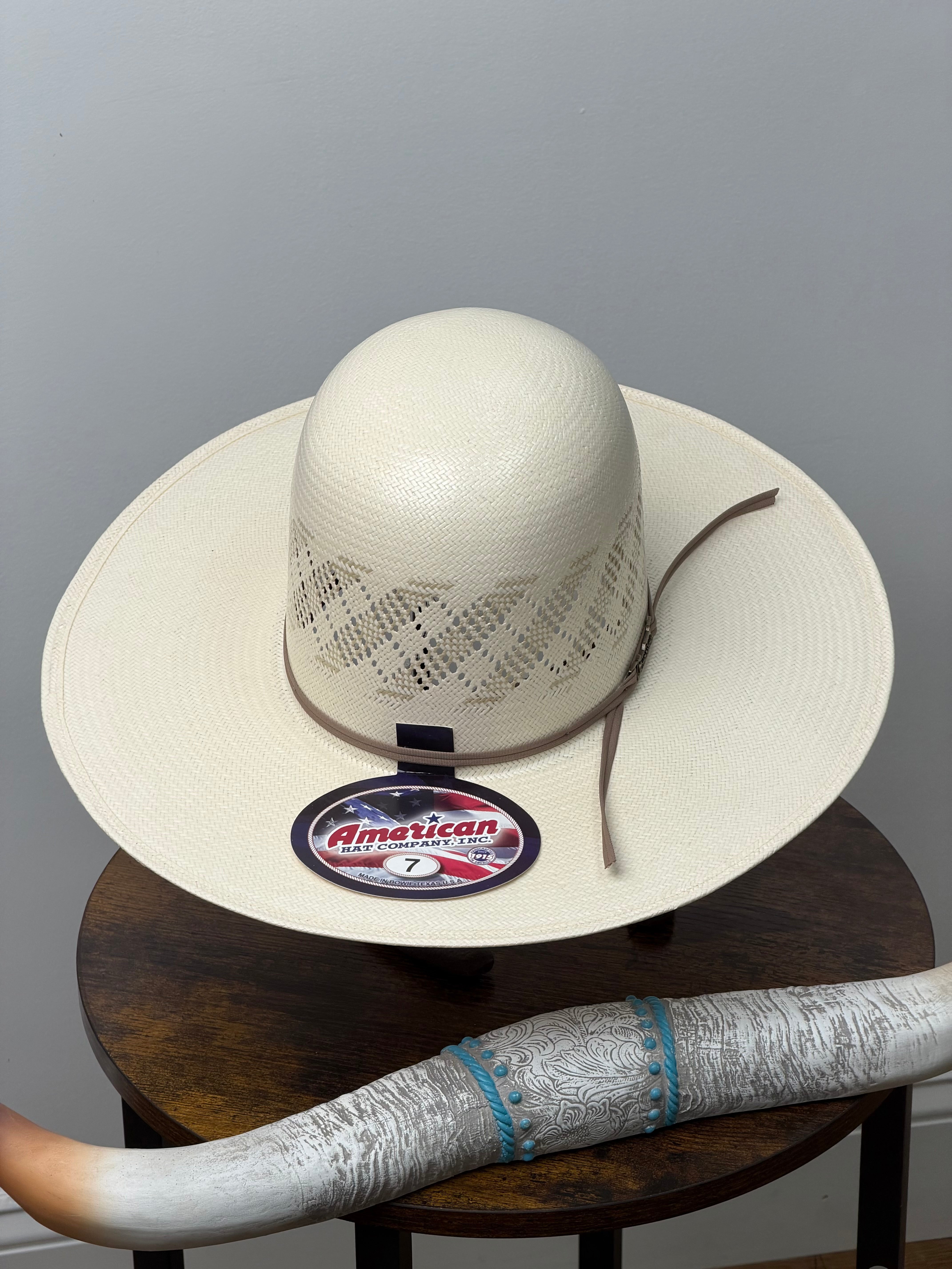 6300 AMERICAN HAT OPEN CROWN STRAW HAT STYLE