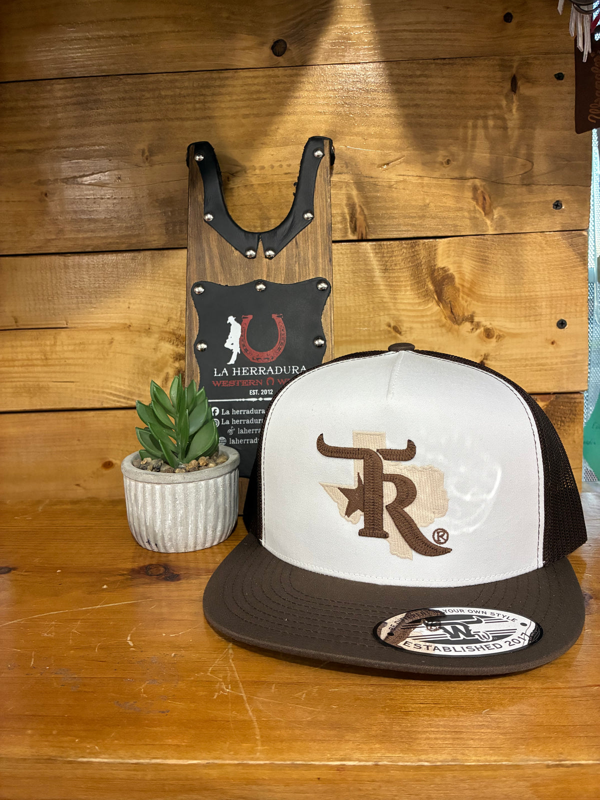 TEXAS RANCH SNAPBACK WHITE/BROWN 1.6