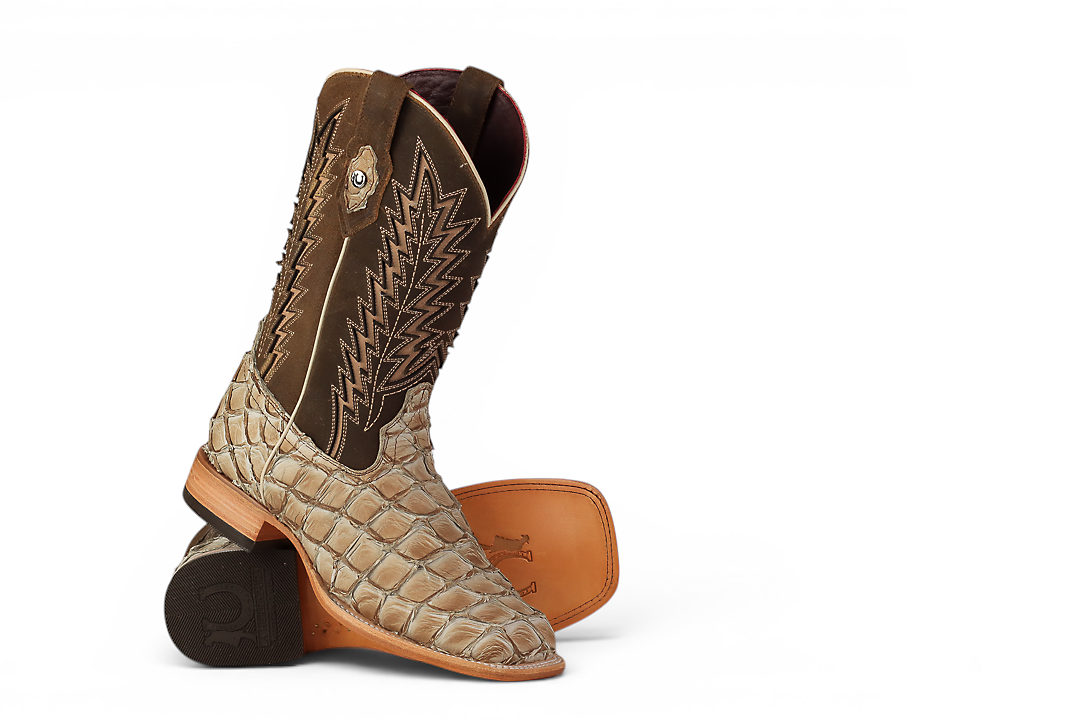 LA HERRADURA LH007 MEN’S BOOTS EXOTIC-RANCHERA FISH SAFARI ECLIPSE SQ-TOE EE