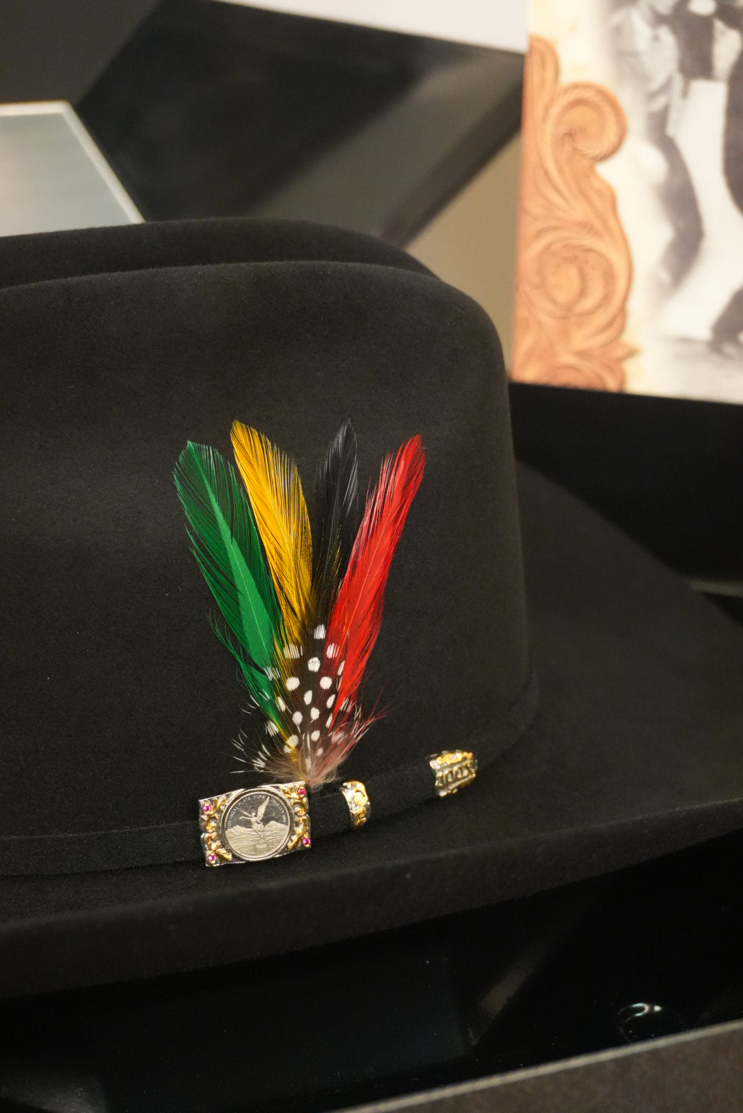 100X SOMBRERO VAQUERO INDEPENDENCIA DE LARRY MAHAN NEGRO