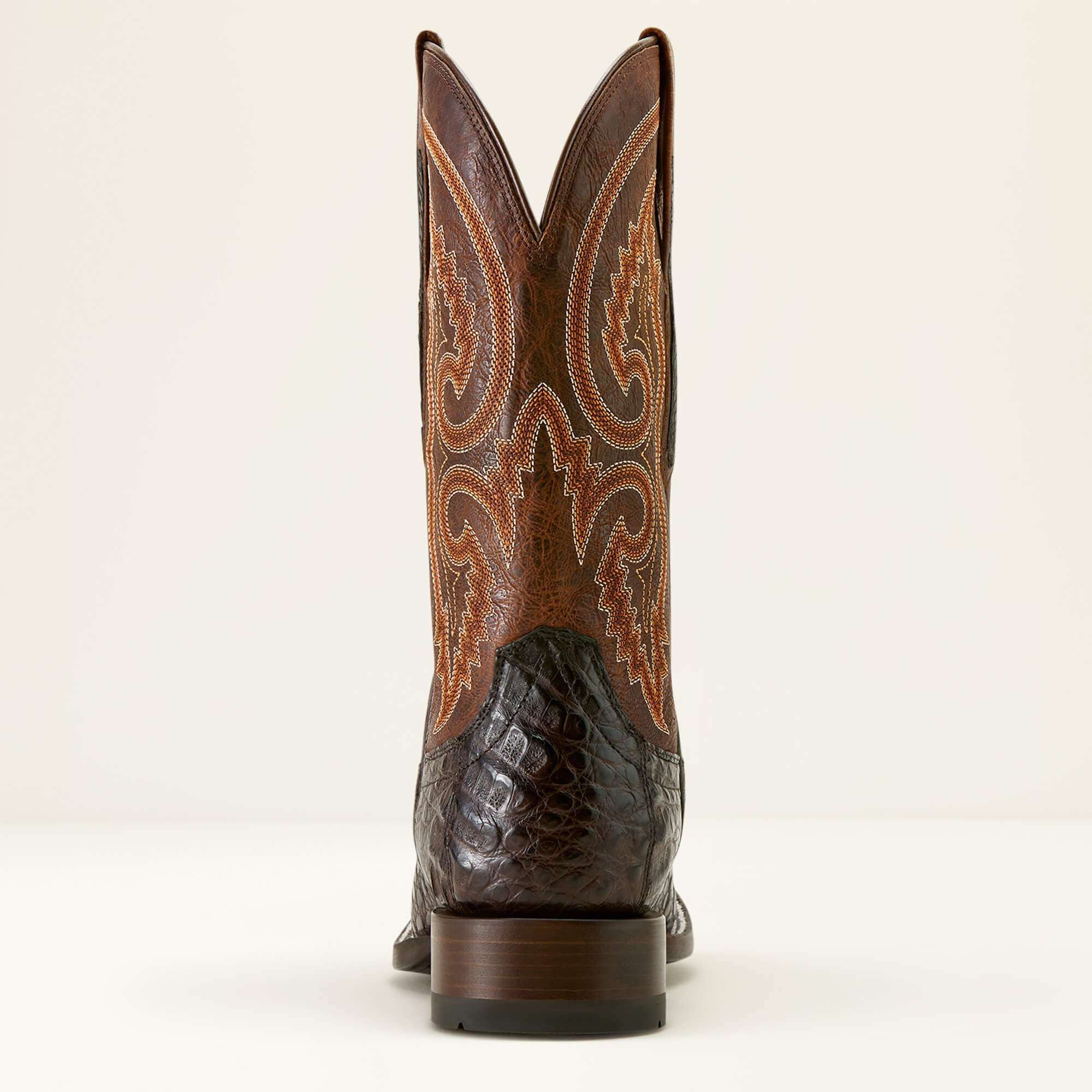 ARIAT MEN BOOTS CLASSIC CALLEN CHOCOLATE CAIMAN BELLY CHESTNUT BROWN SQ.TOE 10063771 Laherradurawwnc.com
