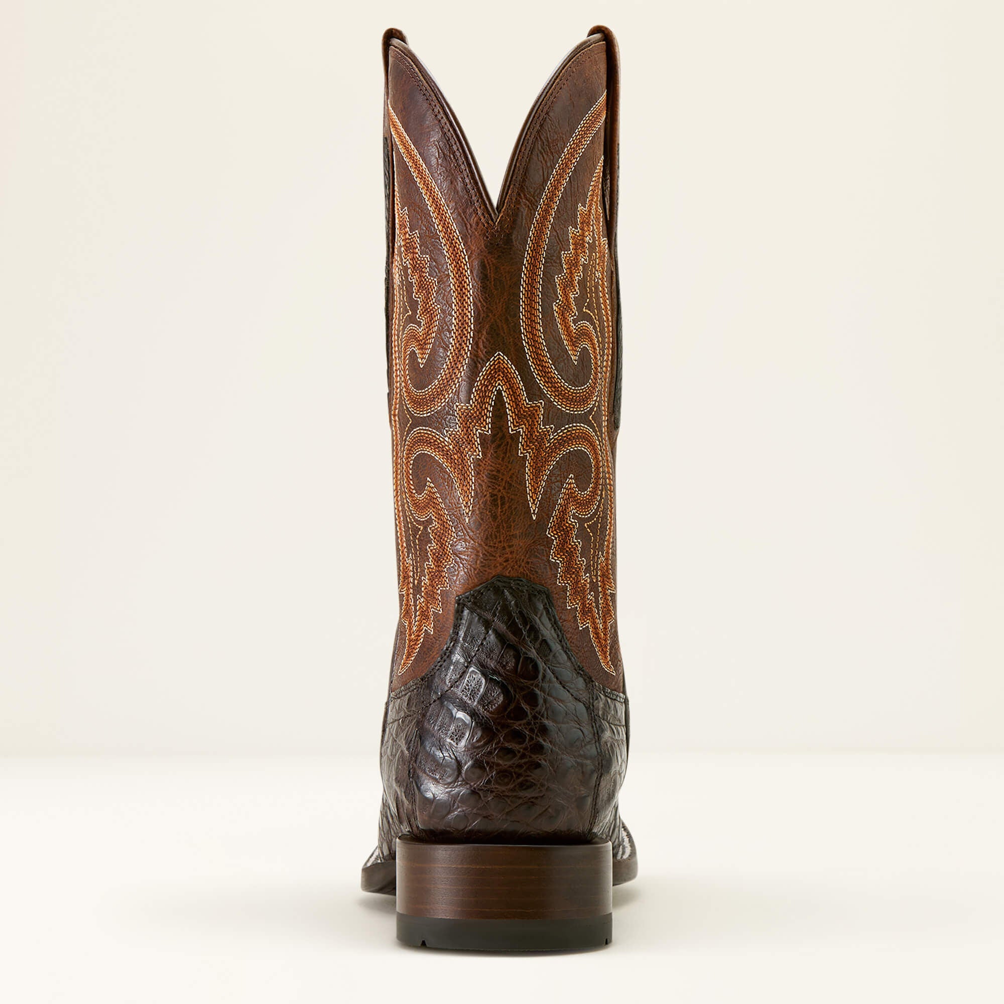 ARIAT MEN BOOTS CLASSIC CALLEN CHOCOLATE CAIMAN BELLY CHESTNUT BROWN SQ.TOE 10063771 Laherradurawwnc.com
