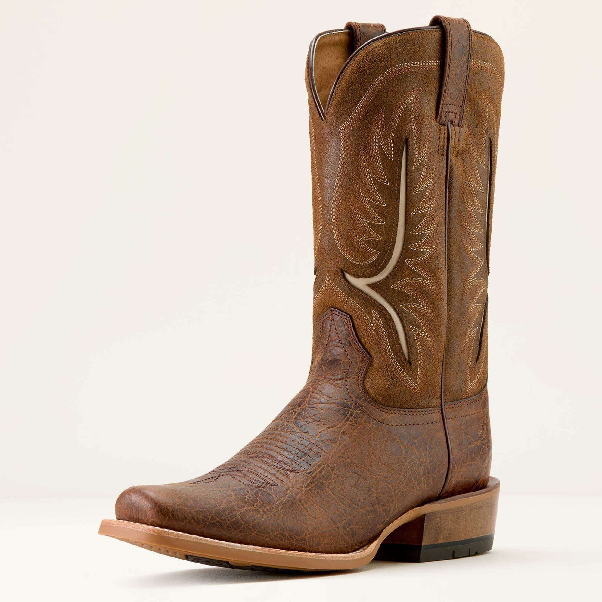 ARIAT MEN STADTLER ADOBE CLAY FOOTHILL BROWN ROUGH-OUT NARROW CUTTER 10064007 Laherradurawwnc.com
