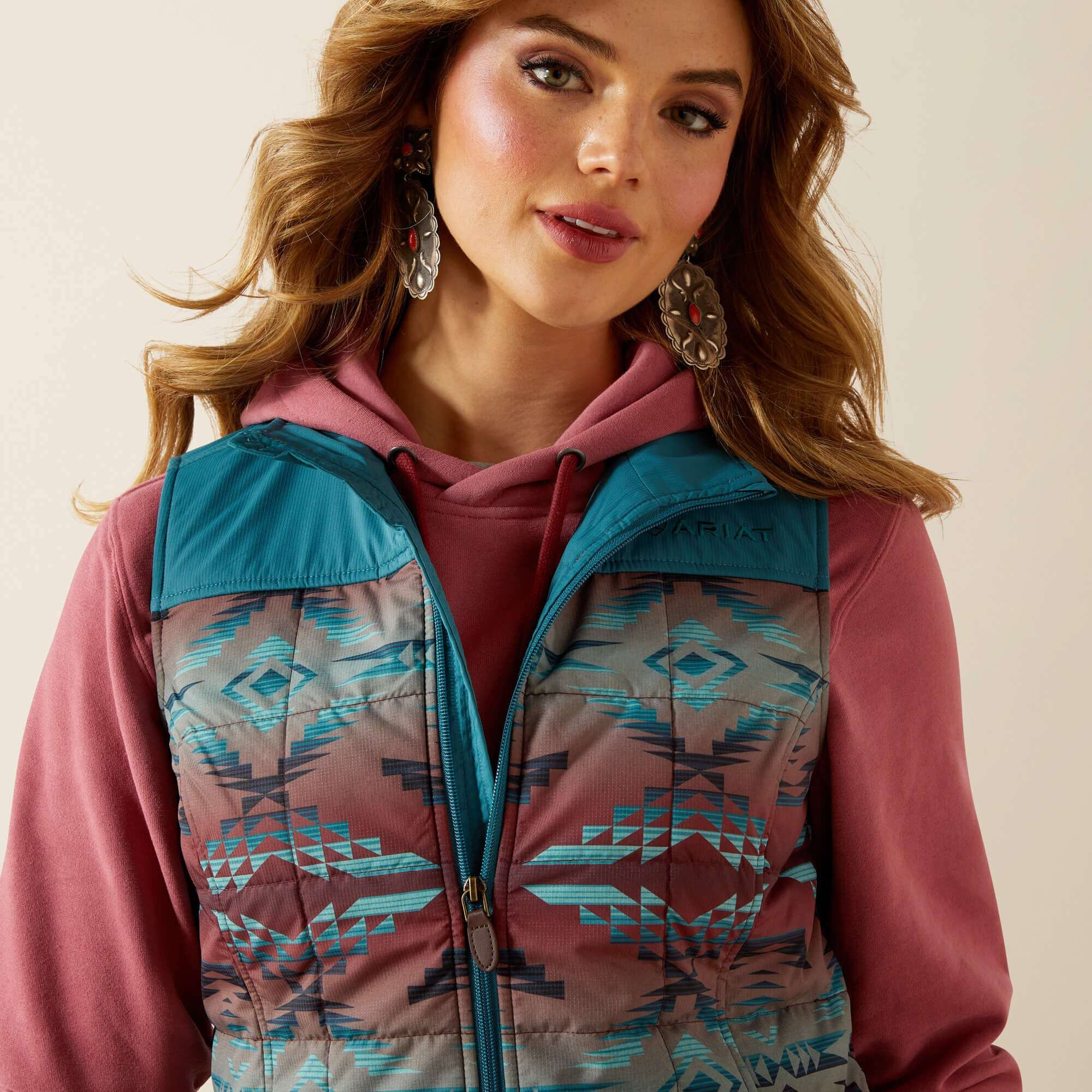 ARIAT WOMENS CRIUS INS VEST DRAGONFLY INEZ BLANKET PRINT 10062552 Laherradurawwnc.com