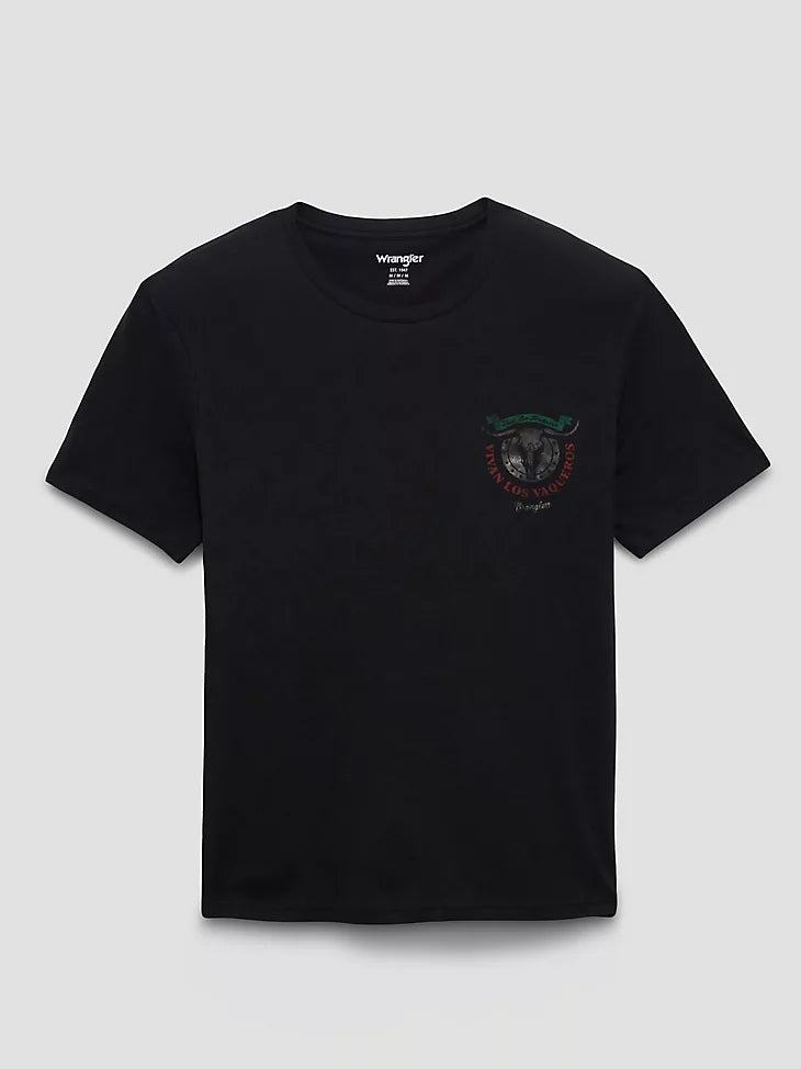 MEN'S WRANGLER VIVA LA TRADICIÓN BLACK GRAPHIC T-SHIRT 112375728