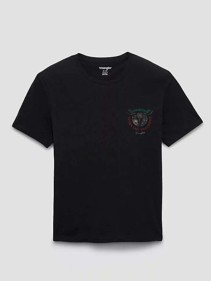 MEN'S WRANGLER VIVA LA TRADICIÓN BLACK GRAPHIC T-SHIRT 112375728 Laherradurawwnc.com