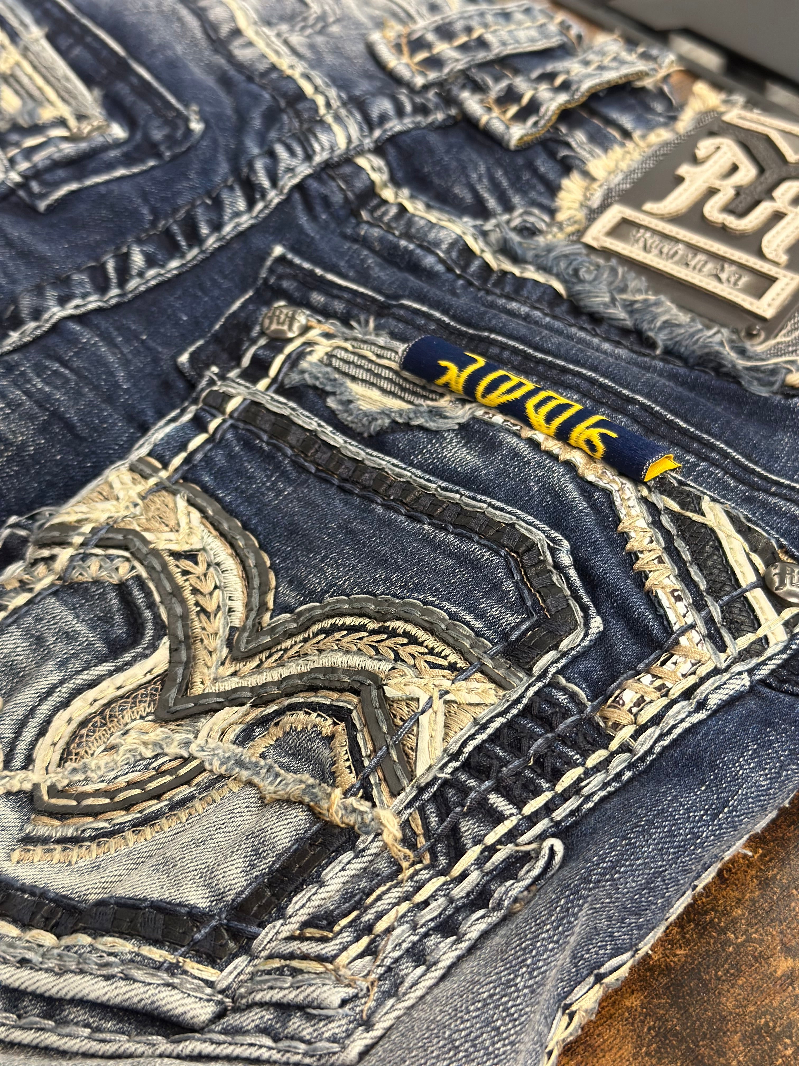 ROCK IN LA MENS PANTS BLUE R-358