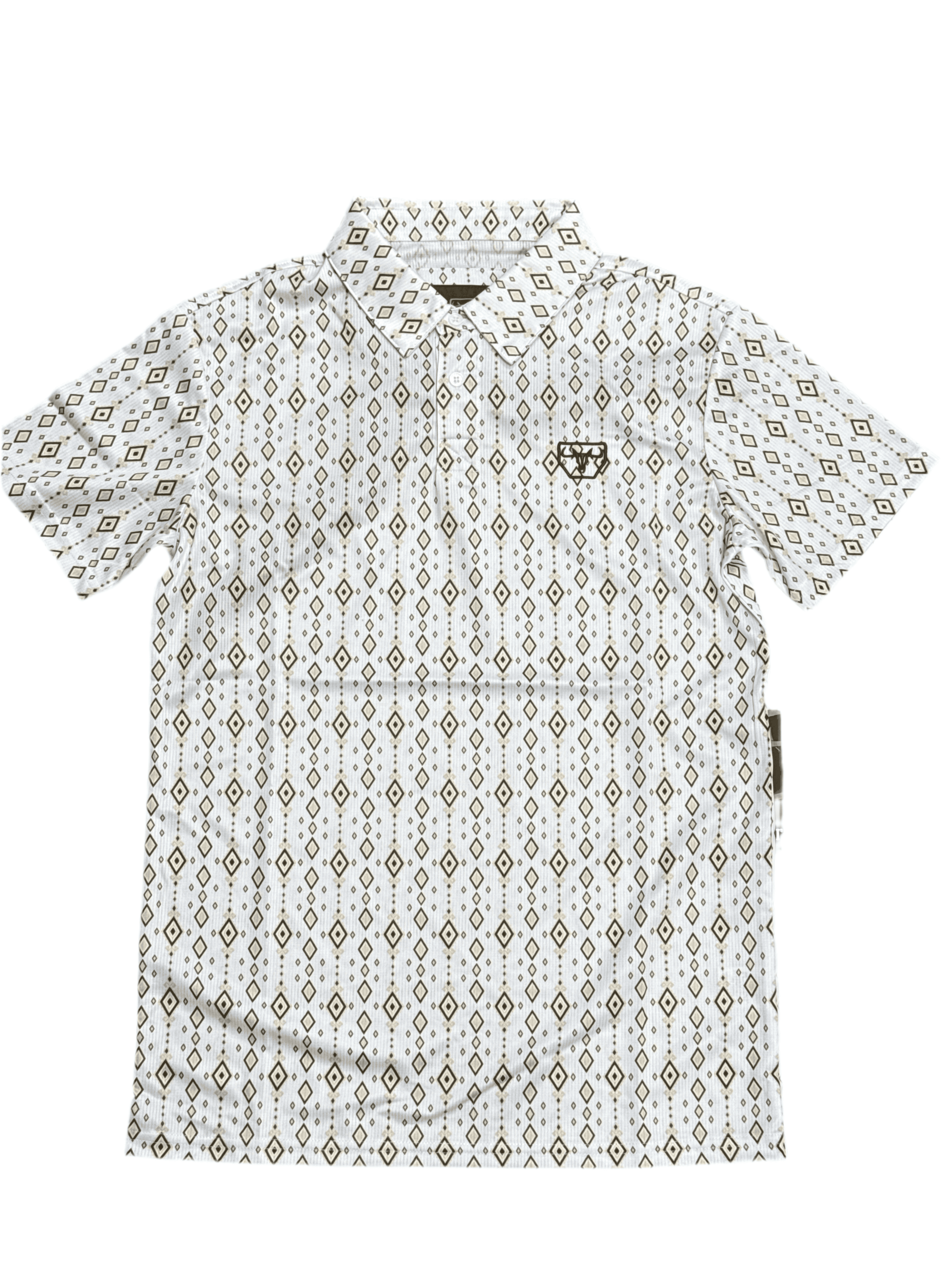 PLATINI MENS MODERN FIT STRETCH FOIL FASHION SHORT SLEEVE SHIRT WHITE - PGP11015 Laherradurawwnc.com