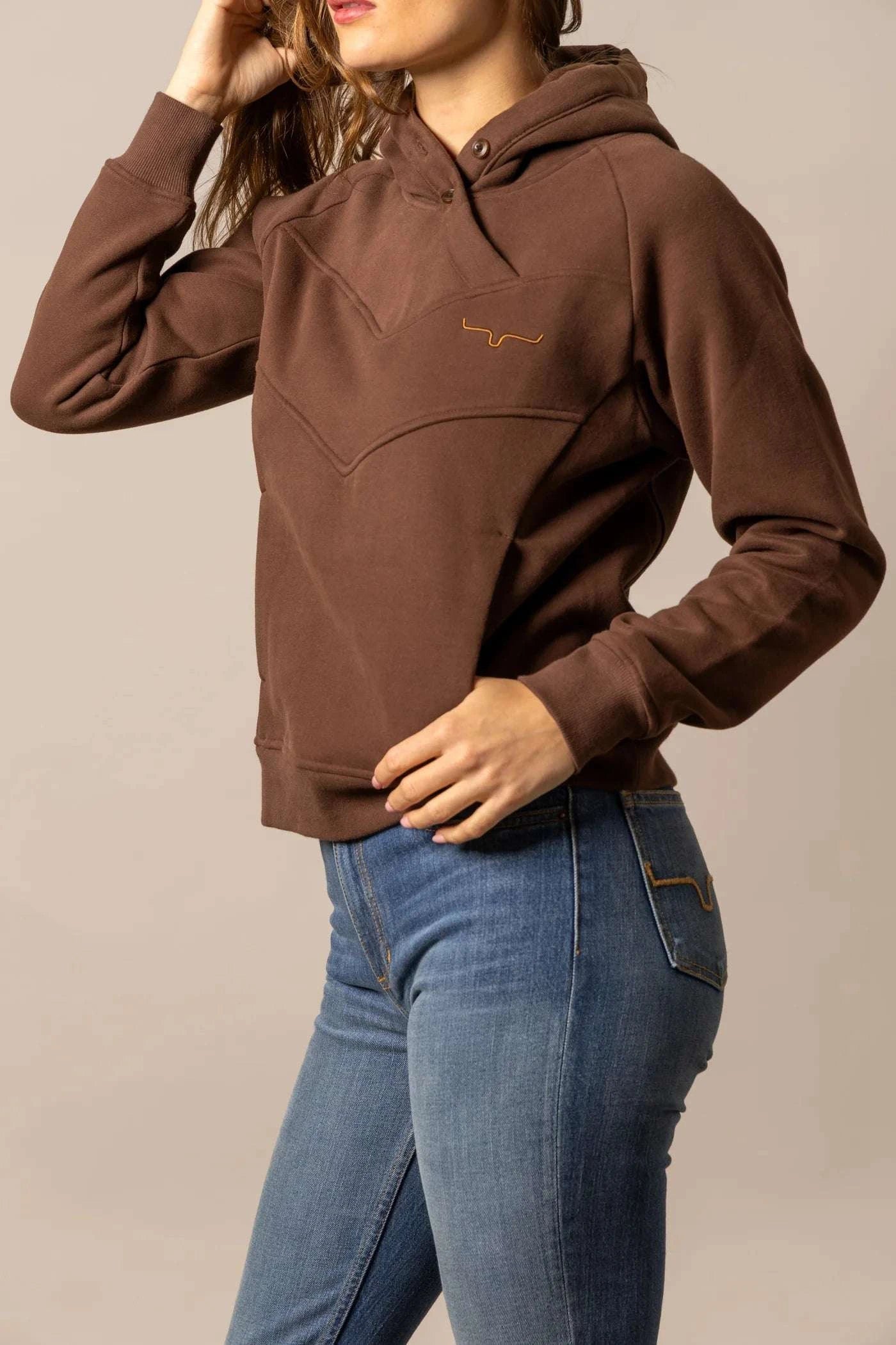 KIMES RANCH WOMENS ELLA BROWN HOODIE Laherradurawwnc.com
