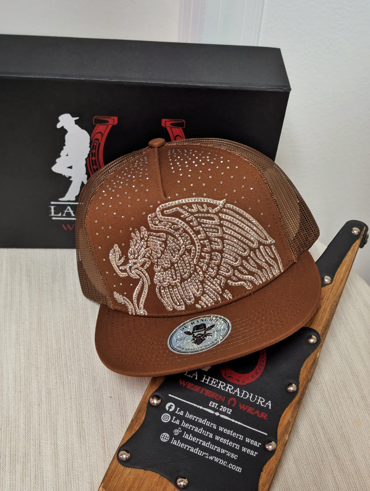DE RANCHO HATS SNAPBACK BROWN CRISTAL AGUILA