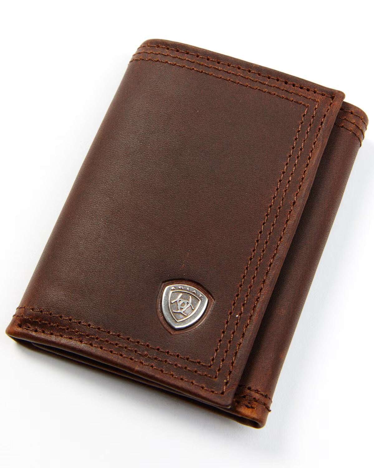ARIAT MENS BROWN TRIFOLD WALLET- A35122283 Laherradurawwnc.com