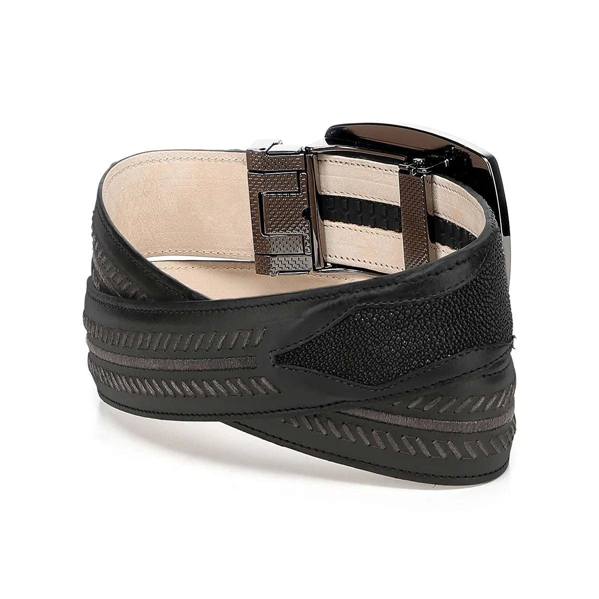 CUADRA CINTO MANTARRAYA NEGRO MN BLACK STINGRAY WOVEN BELT BC475 Laherradurawwnc.com