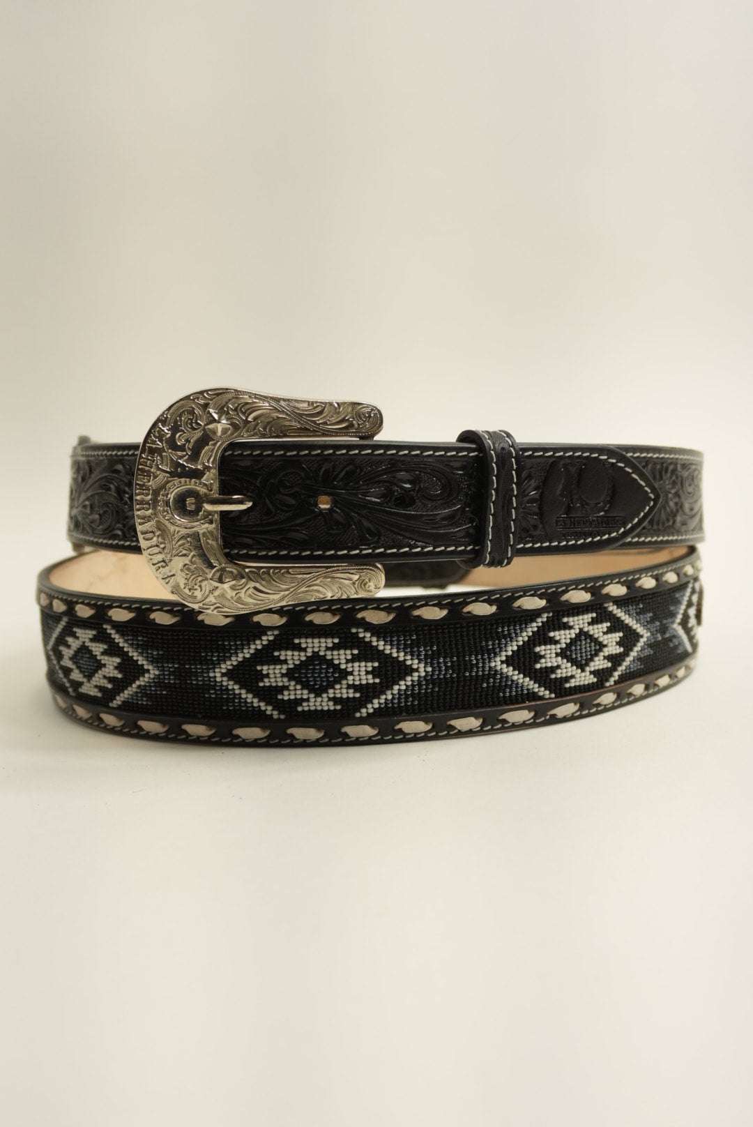 LA HERRADURA BELT BLACK/NAVY BLUE WITH WHITE NEW DESIGN Laherradurawwnc.com