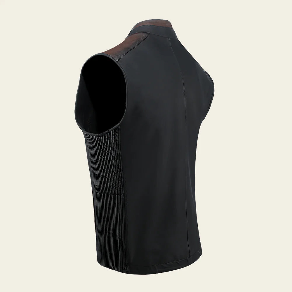 CHALECO CUADRA MEN BROWN ZIPPER VEST - JC333