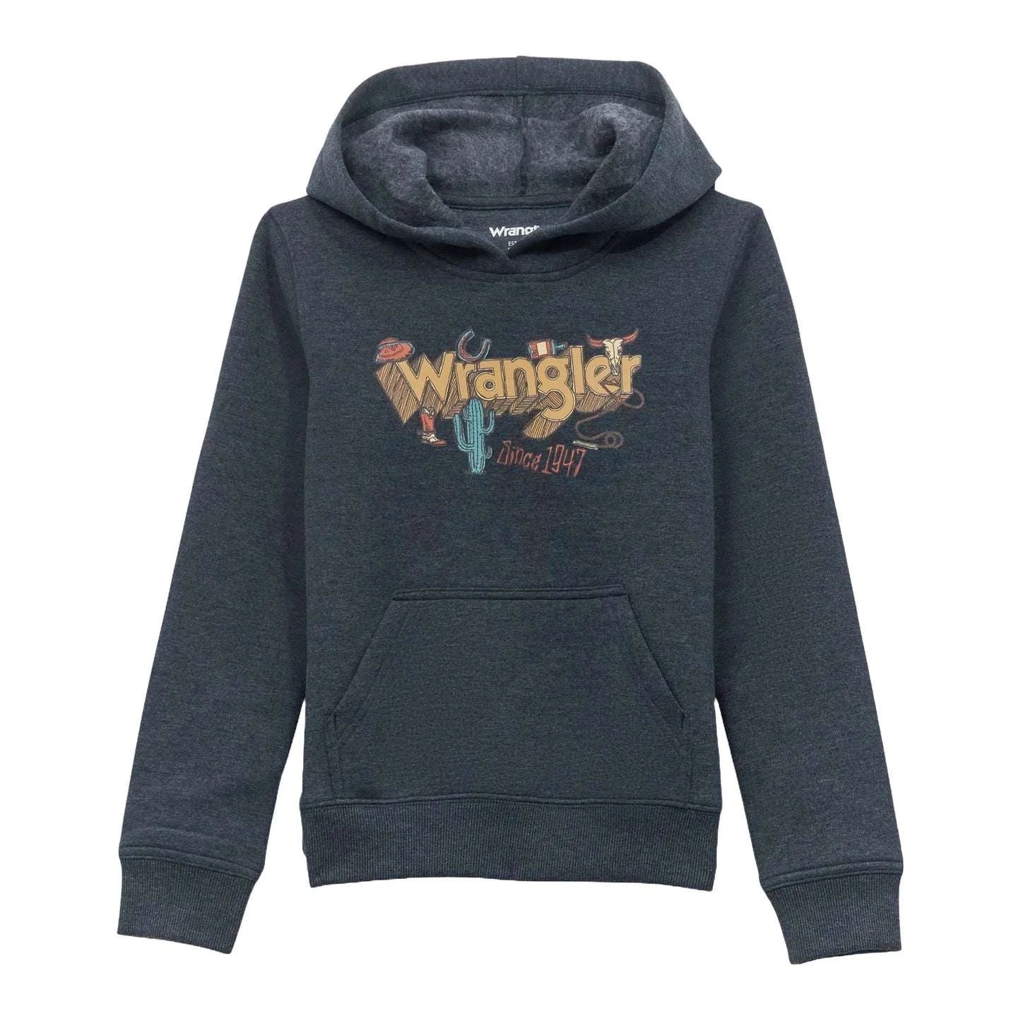 Wrangler Boy's Graphic Dark Sapphire Hoodie 112354259 Laherradurawwnc.com