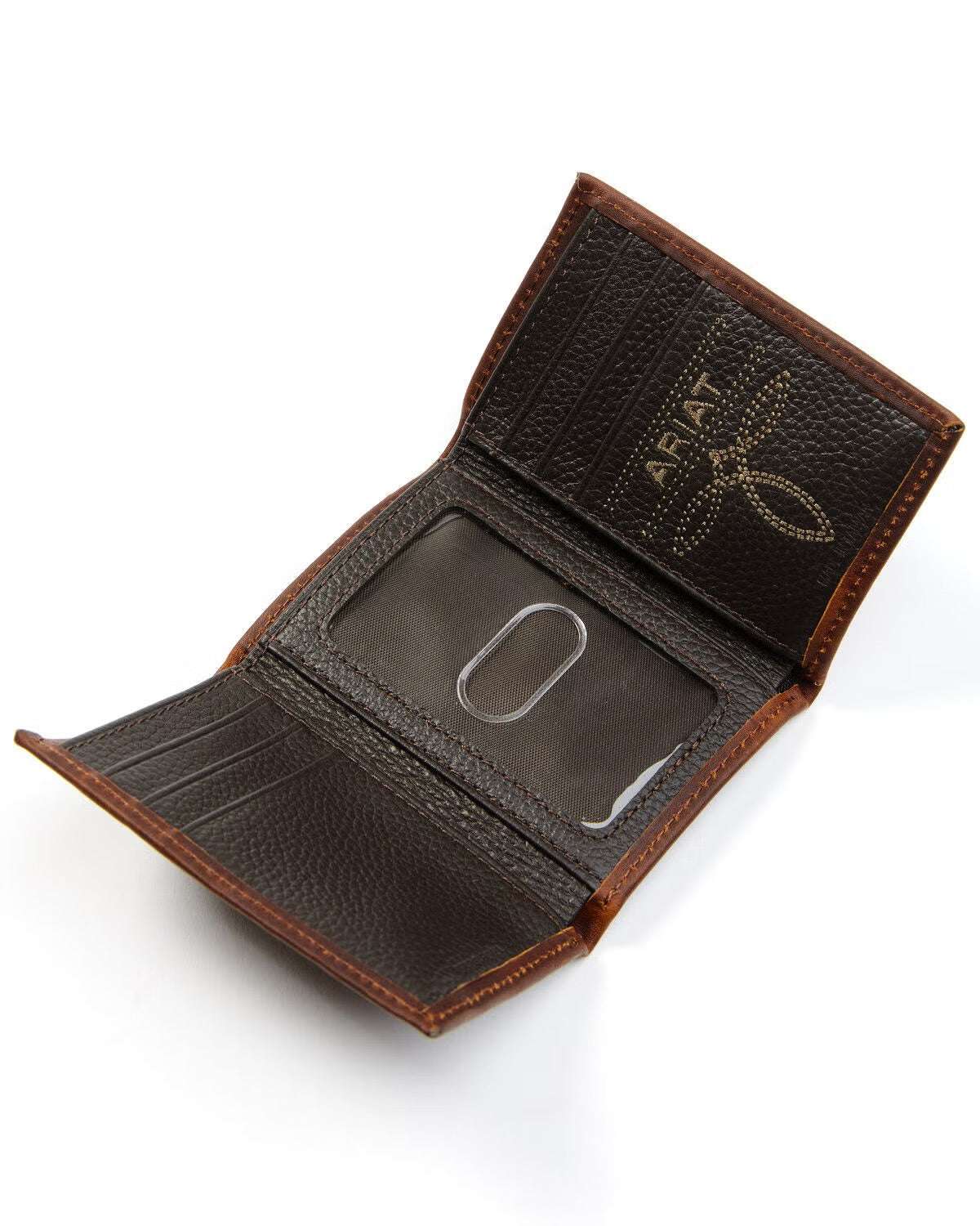 ARIAT MENS BROWN TRIFOLD WALLET- A35122283 Laherradurawwnc.com