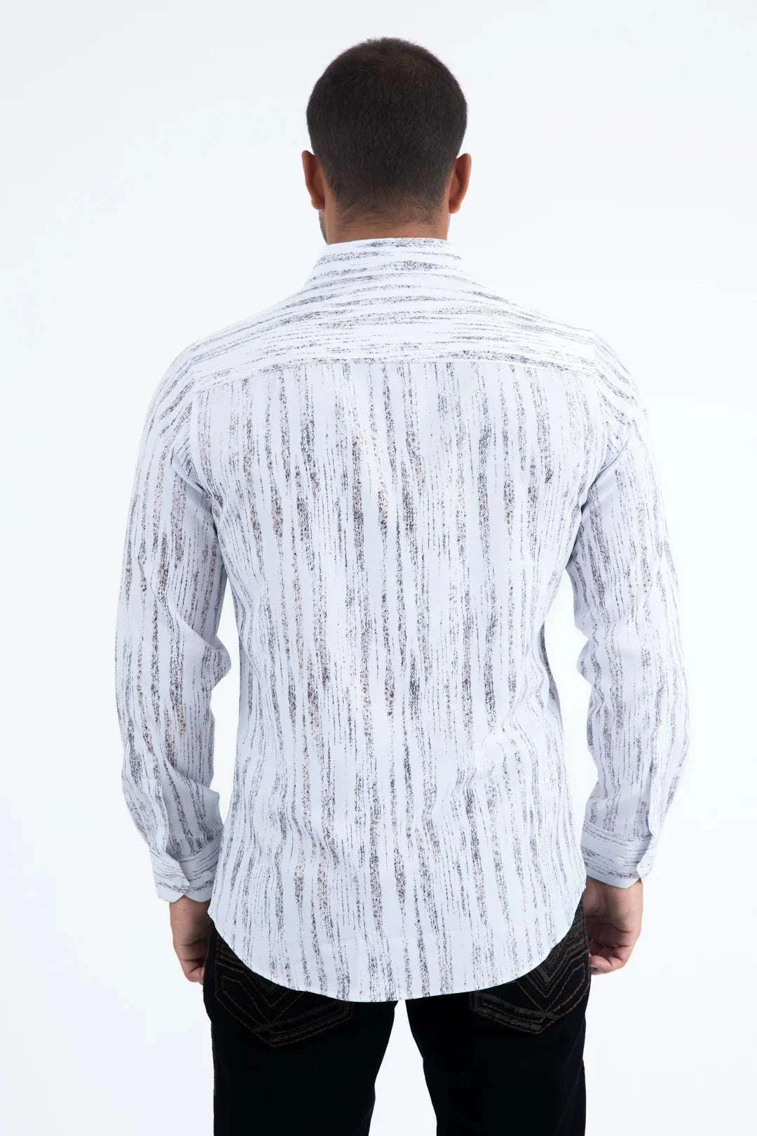 PLATINI MENS MODERN FIT STRETCH FOIL FASHION SHIRT FPL11489 Laherradurawwnc.com