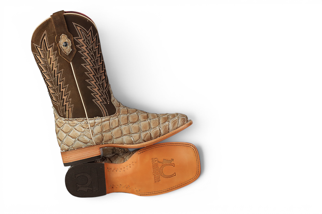 LA HERRADURA LH007 MEN’S BOOTS EXOTIC-RANCHERA FISH SAFARI ECLIPSE SQ-TOE EE