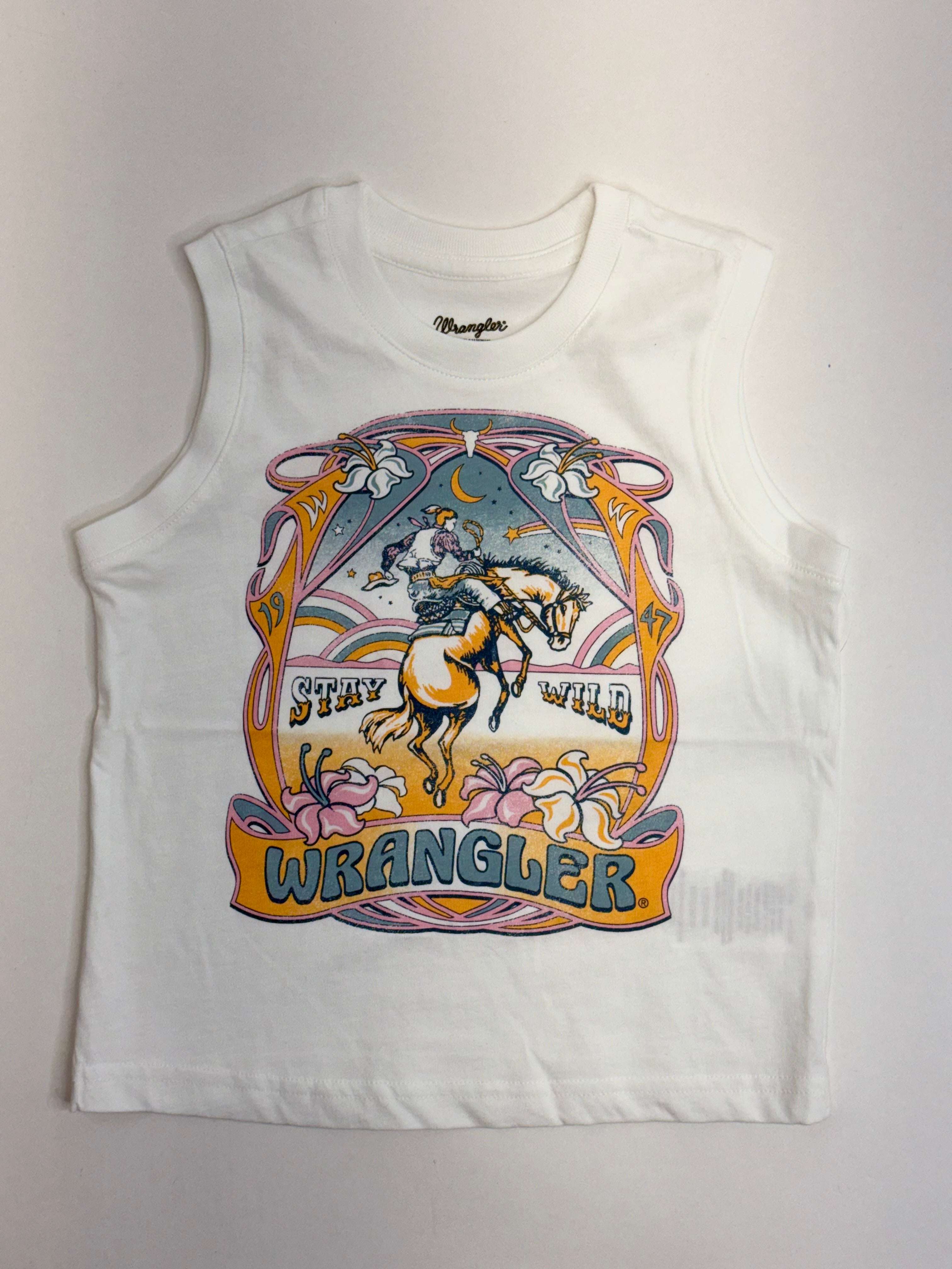 WRANGLER GIRLS STAY WILD RIDING T-SHIRT 112375180 Laherradurawwnc.com