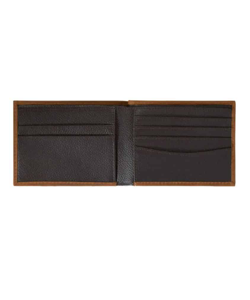 ARIAT MENS TAN BI-FOLD WALLET WITH AMERICAN FLAG- A35549217 Laherradurawwnc.com