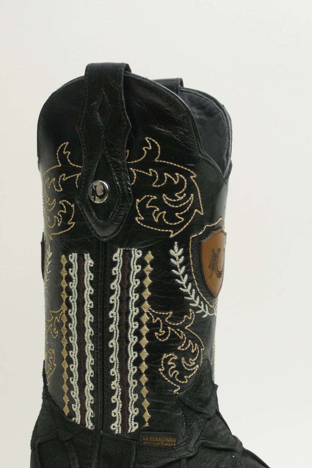 LA HERRADURA MENS DANIEL PIRARUCU DOBLILLADO GAM NEGRO RED BOTTOM SQUARE TOE BOOT Laherradurawwnc.com