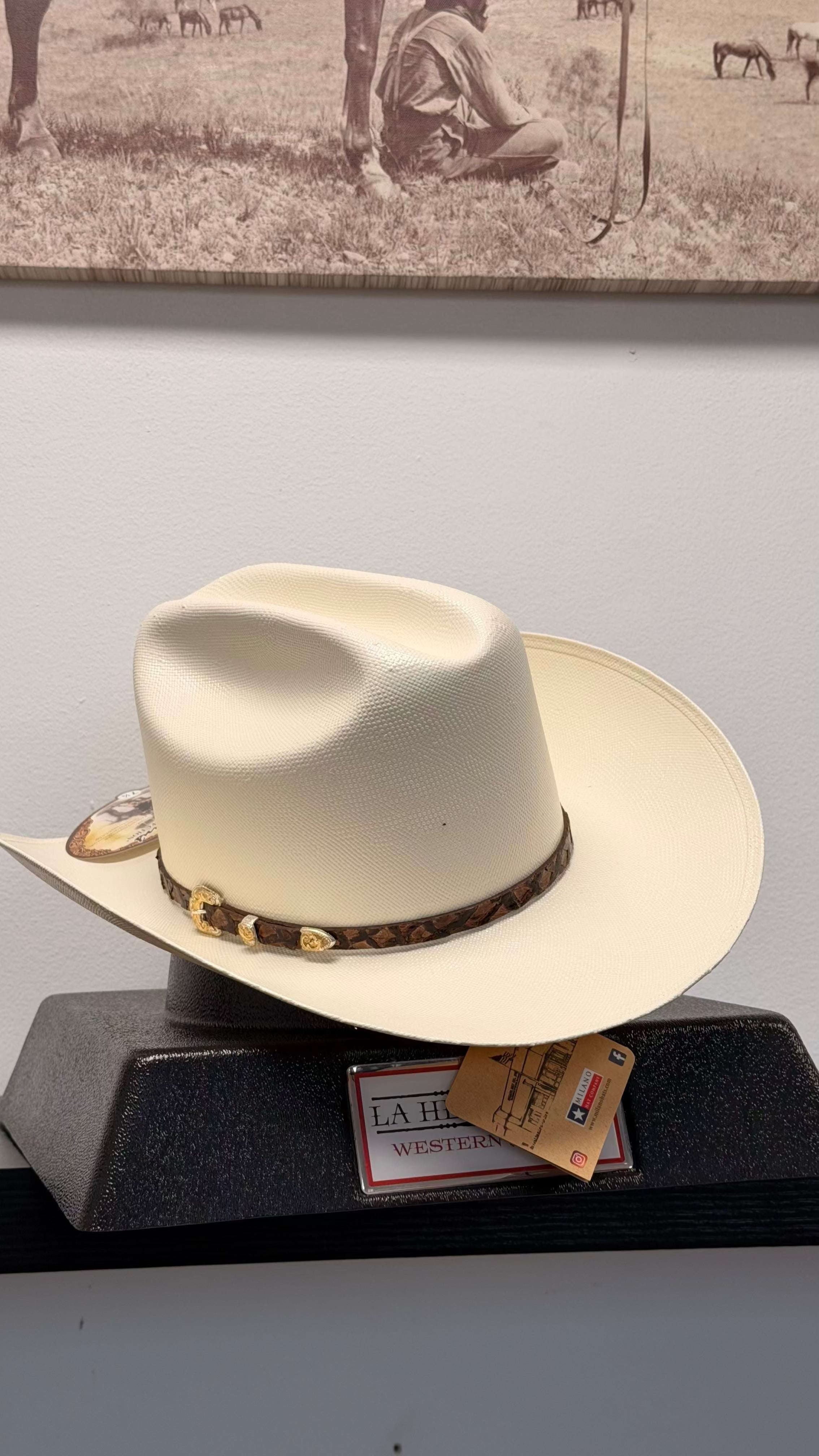 Larry Mahan's 100x Pirarucu Brown Straw Hats Laherradurawwnc.com